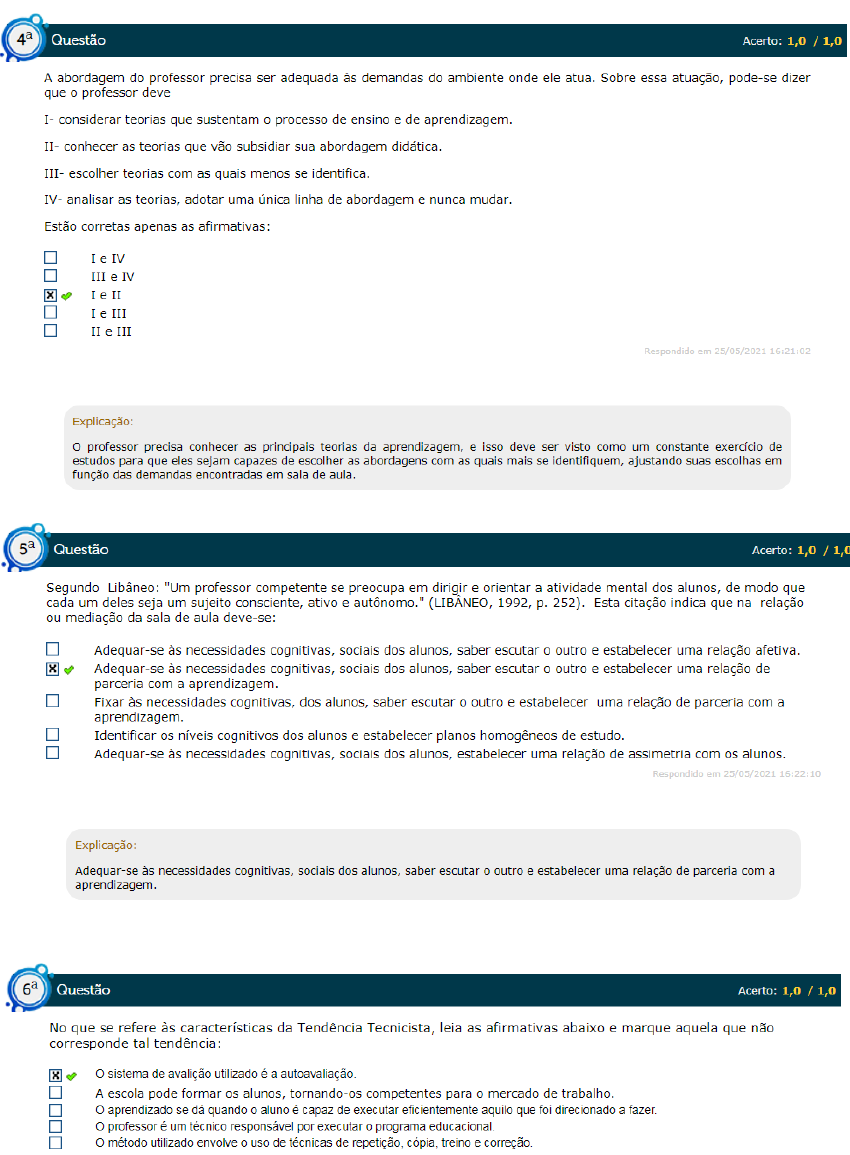 1 Ciclo do Simulado AV Didática Didática