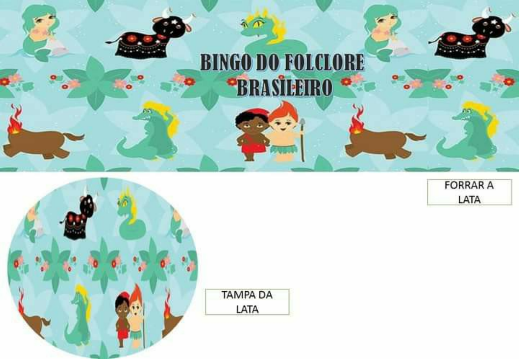 Patty S Art Bingo Quantidades Personagens Do Folclore Brasileiro