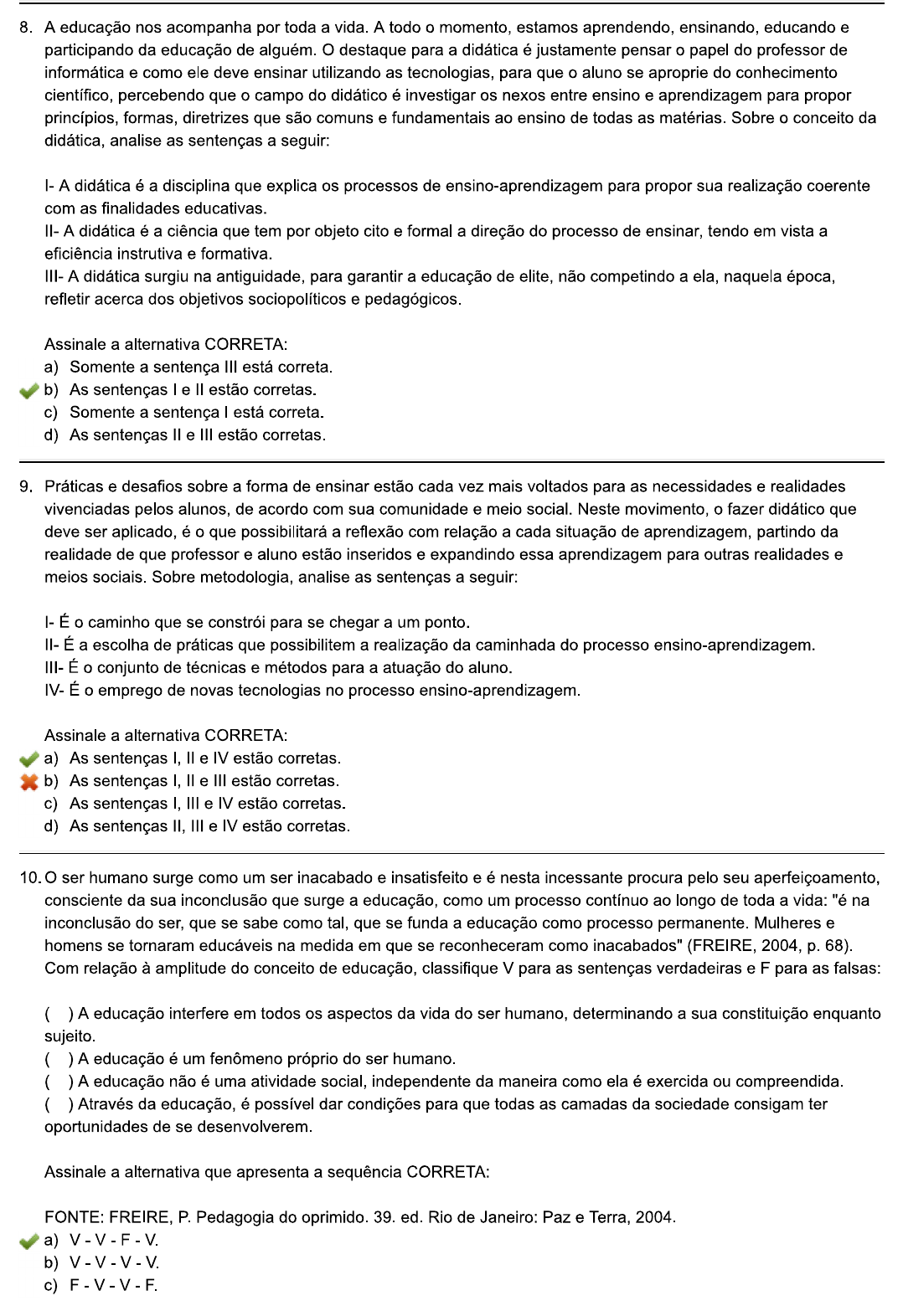 Avaliação I Individual FLEX Didática e Metodologia do Ensino de