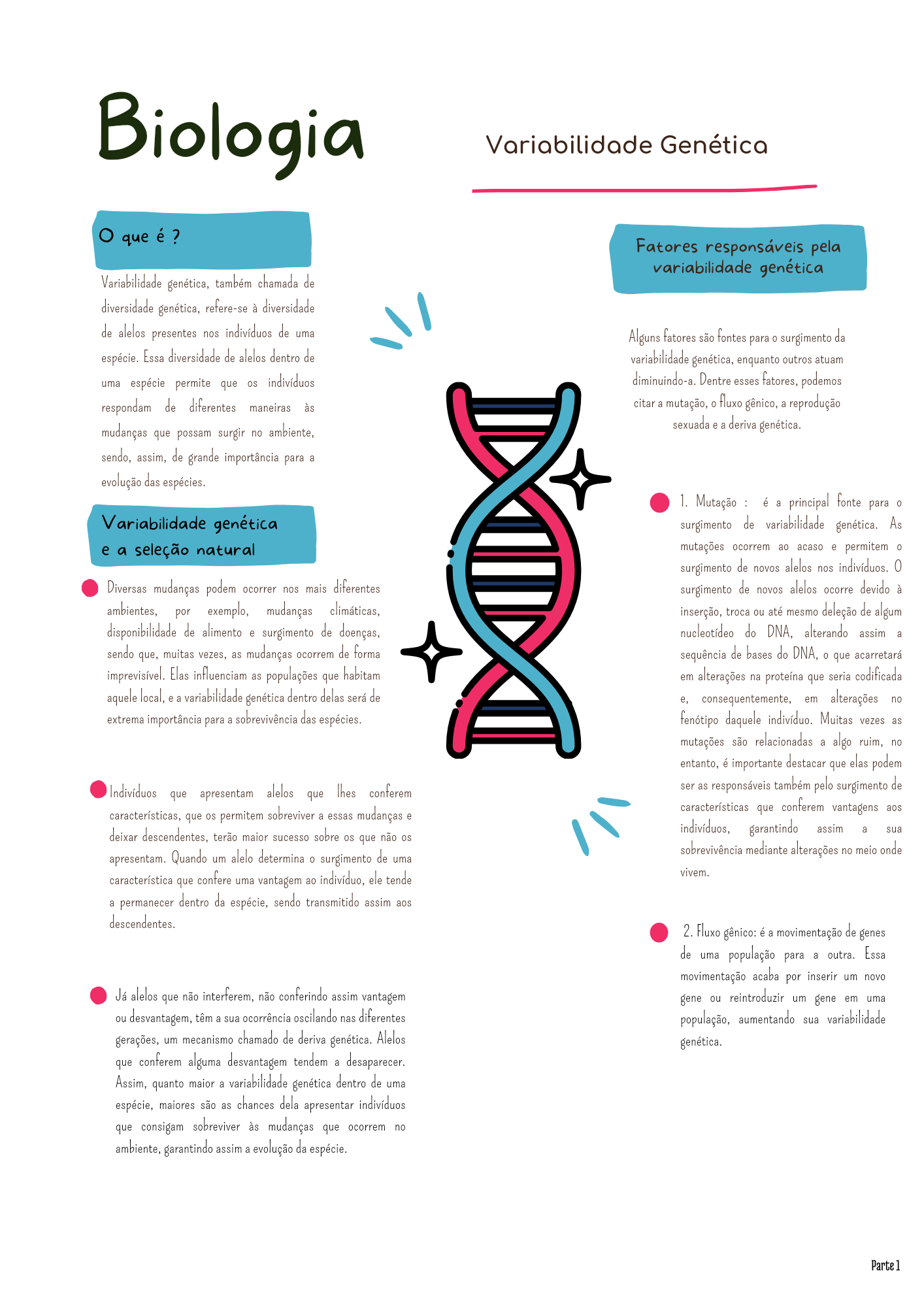 Resumo Variabilidade Gen Tica Biologia