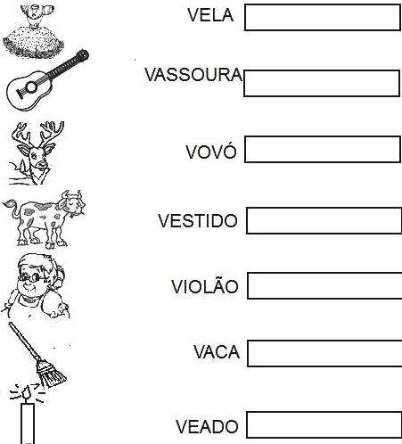 Ligar E Separar Em Silabas Letra V Alfabetizacao Imprimir Colorir