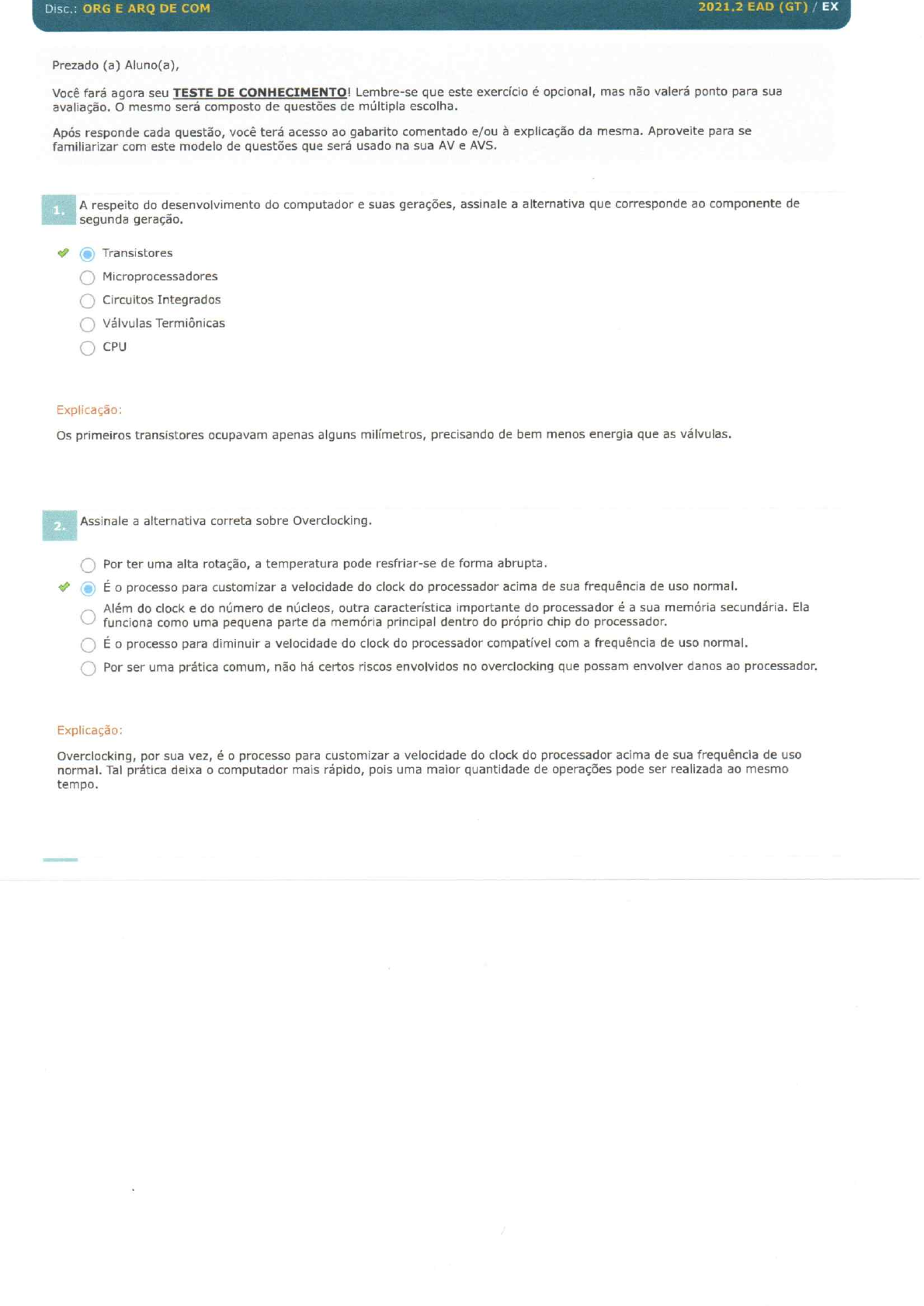 ORG E ARQ DE COMPUTADOR20210625 00133997 Arquitetura e Organização de