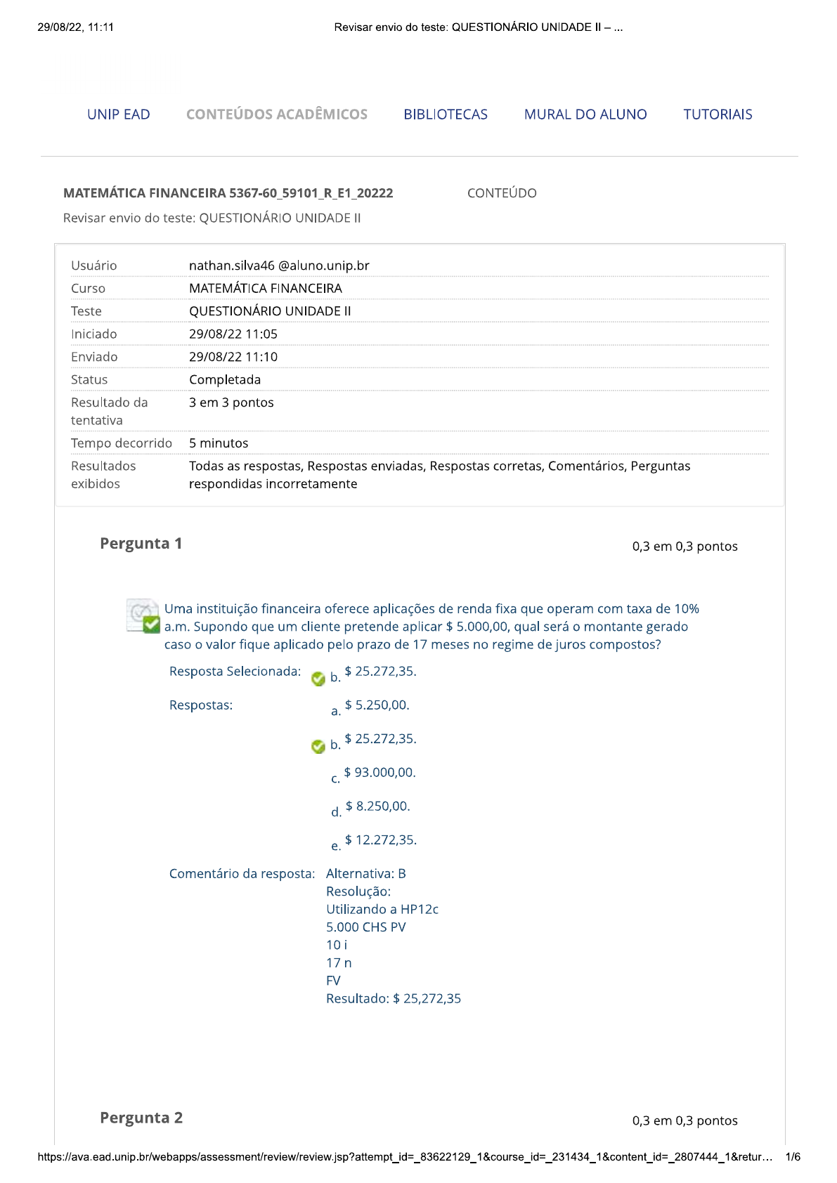 Question Rio Unidade Ii Matem Tica Financeira Matem Tica Financeira