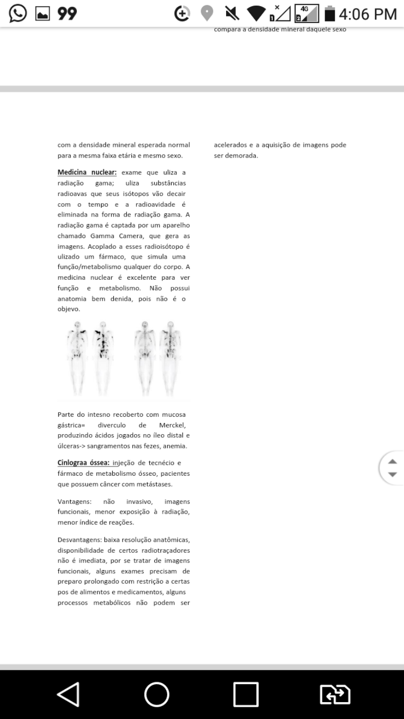 resposta exames radiologicos Biologia Básica