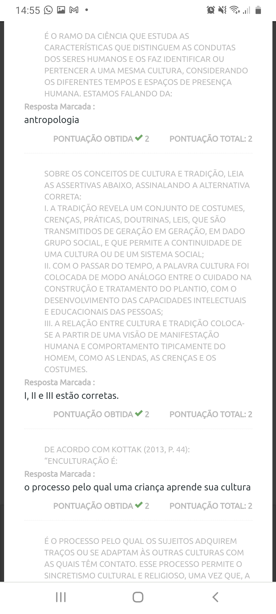 questionário II Sociedade Multiculturalismo e Direitos Direitos