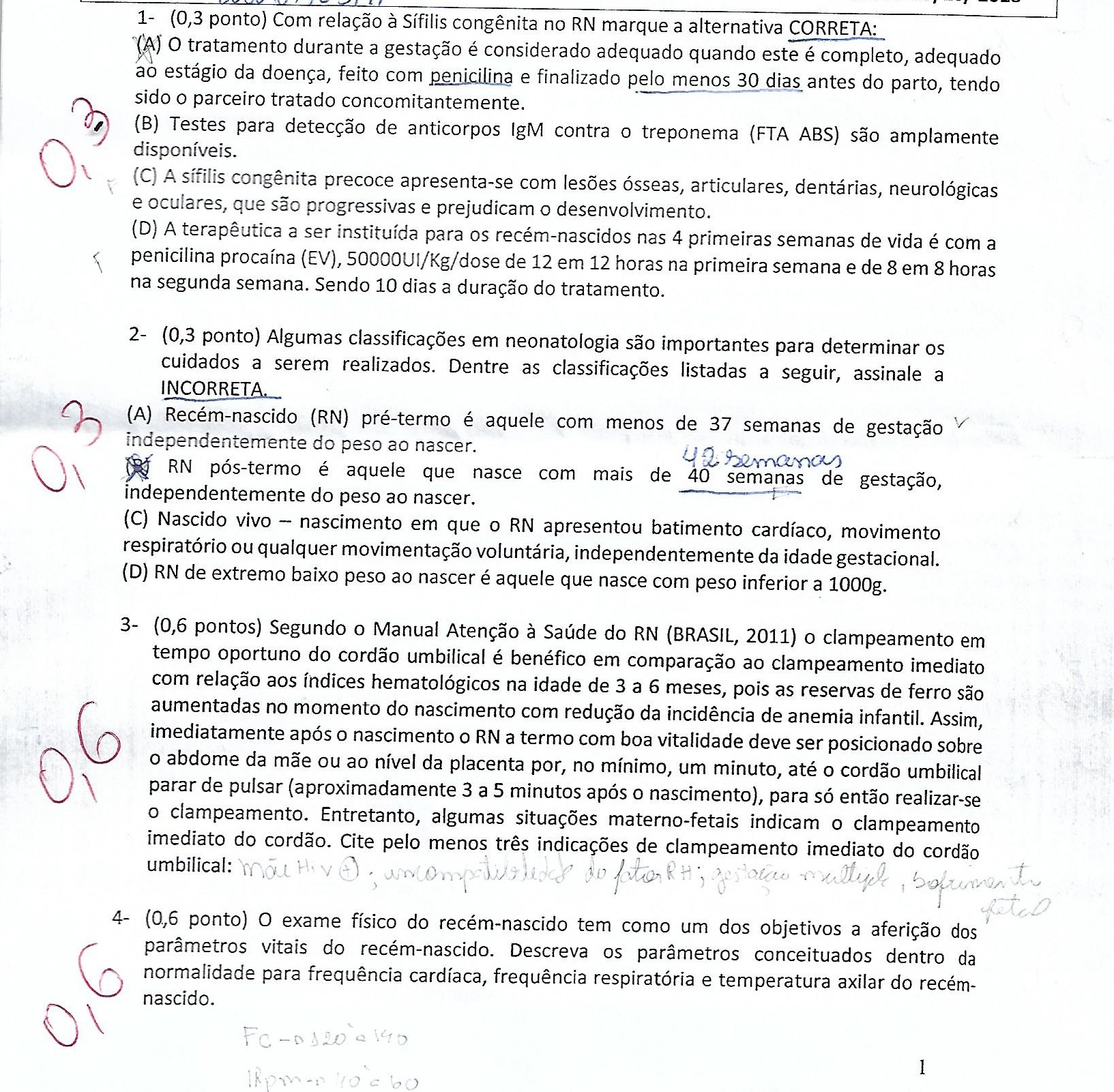 SAÚDE DA CRIANÇA AV1 PARTE 1 Ensino Clinico em Saude da Criança