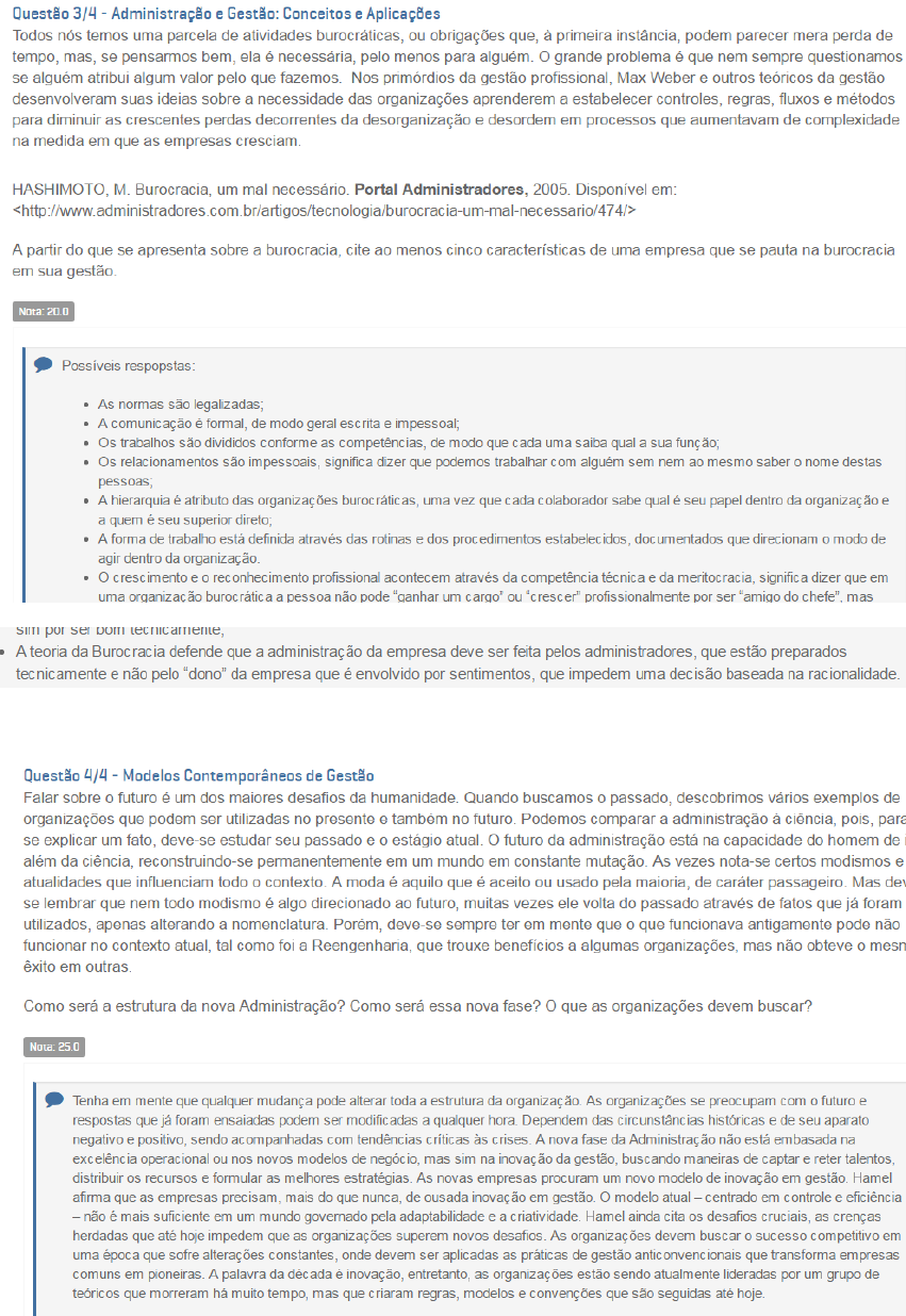 Prova Discursiva Modelo Contemporaneo Modelos Contemporâneos de Gestão