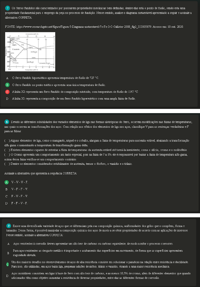 Práticas de Materiais e Tratamento Térmico 19053 Avaliação II