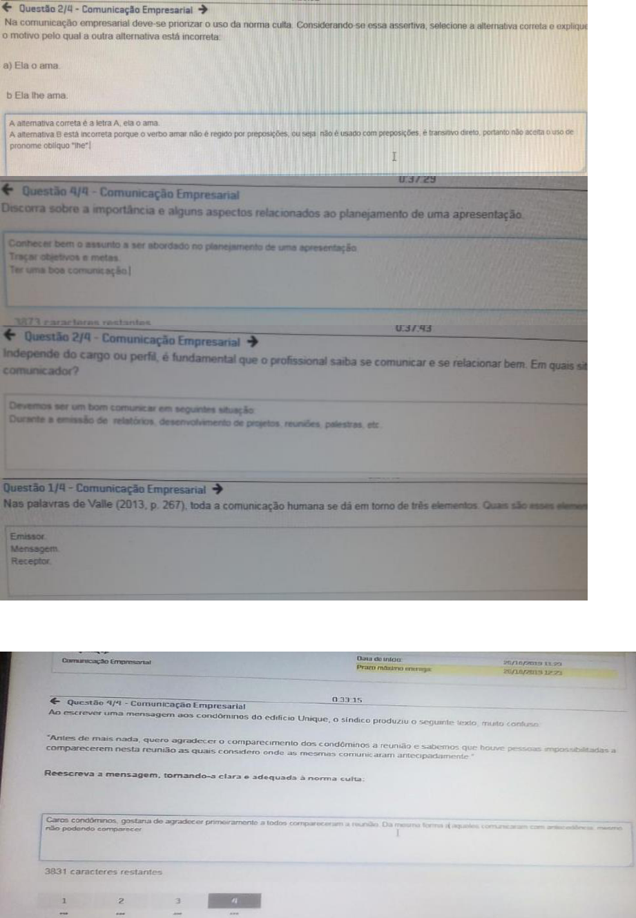 Prova discursiva comunicação empresarial 2019 Comunicação Empresarial I