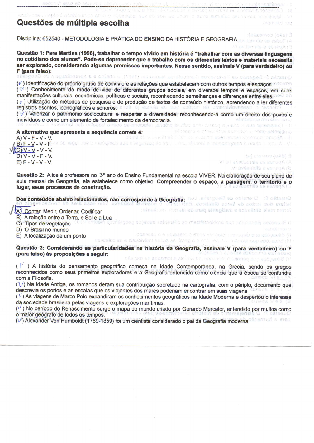 Metodologia e Prática do Ensino da História e Geografia Metodologia e