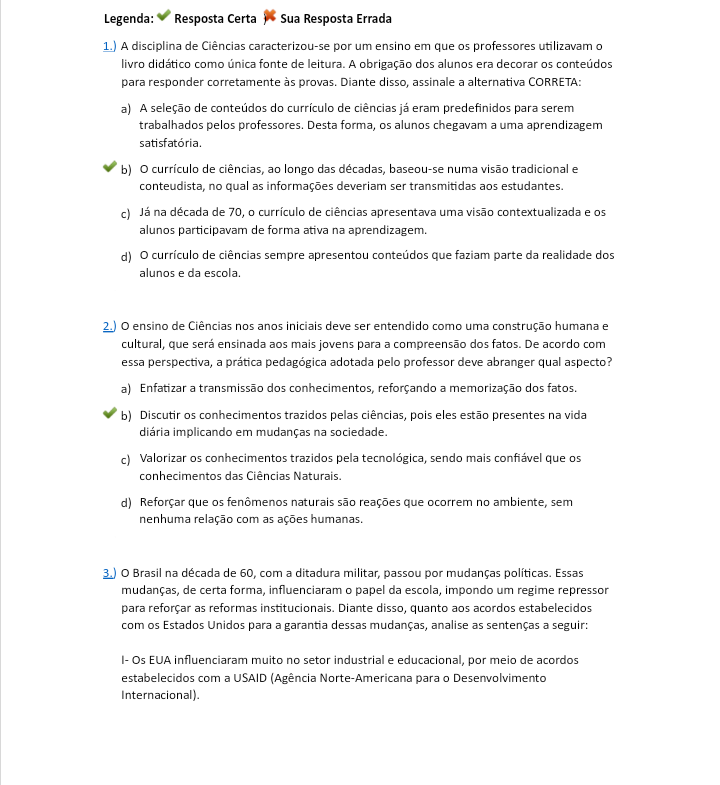 prova Metodologia e Conteúdos Básicos de Ciências Naturais e Saúde