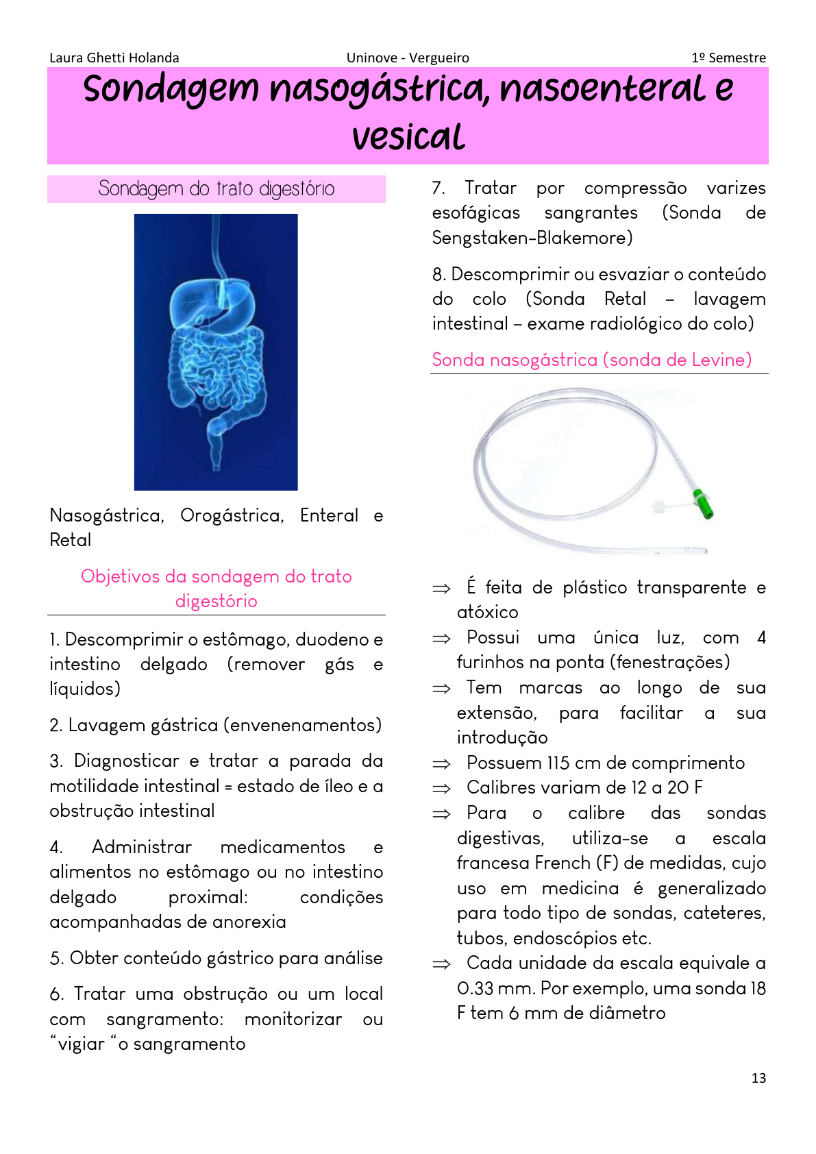 Sondagem Nasog Strica Nasoenteral E Vesical Introdu O Pr Tica M Dica