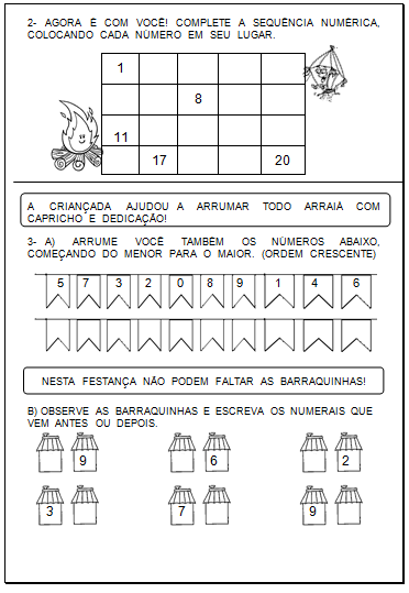 Atividades Matem Ticas Festa Junina Educa O Infantil