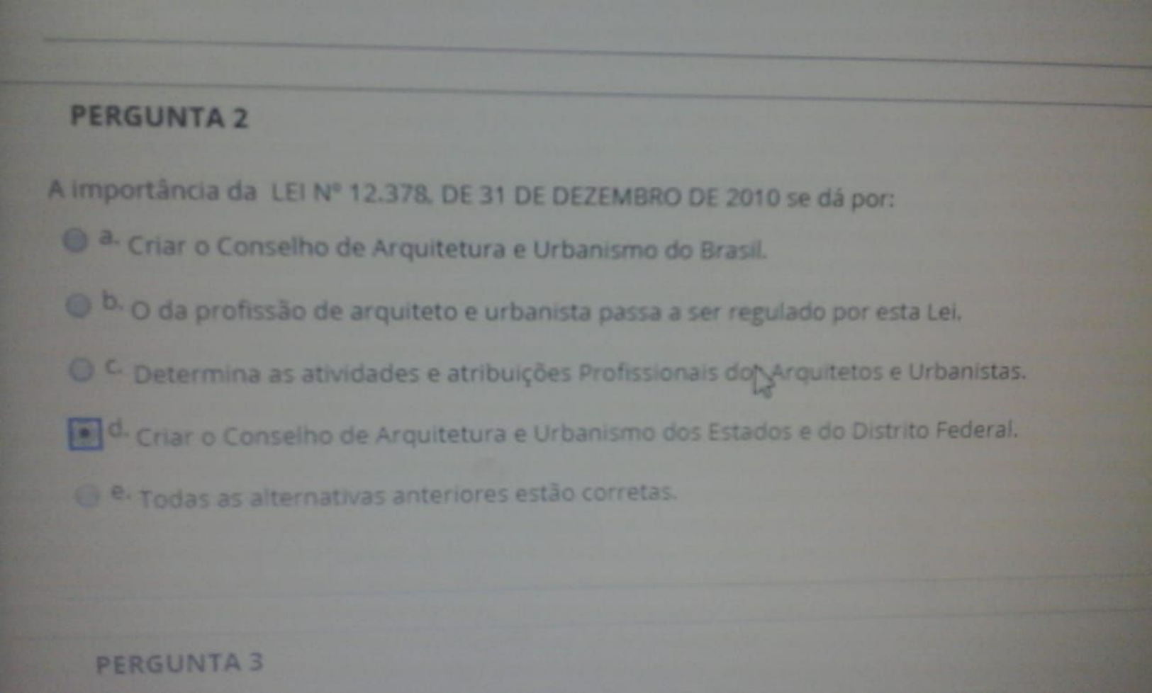 Prova NP1 Etica e legislação Unip Arquitetura e Urbanismo