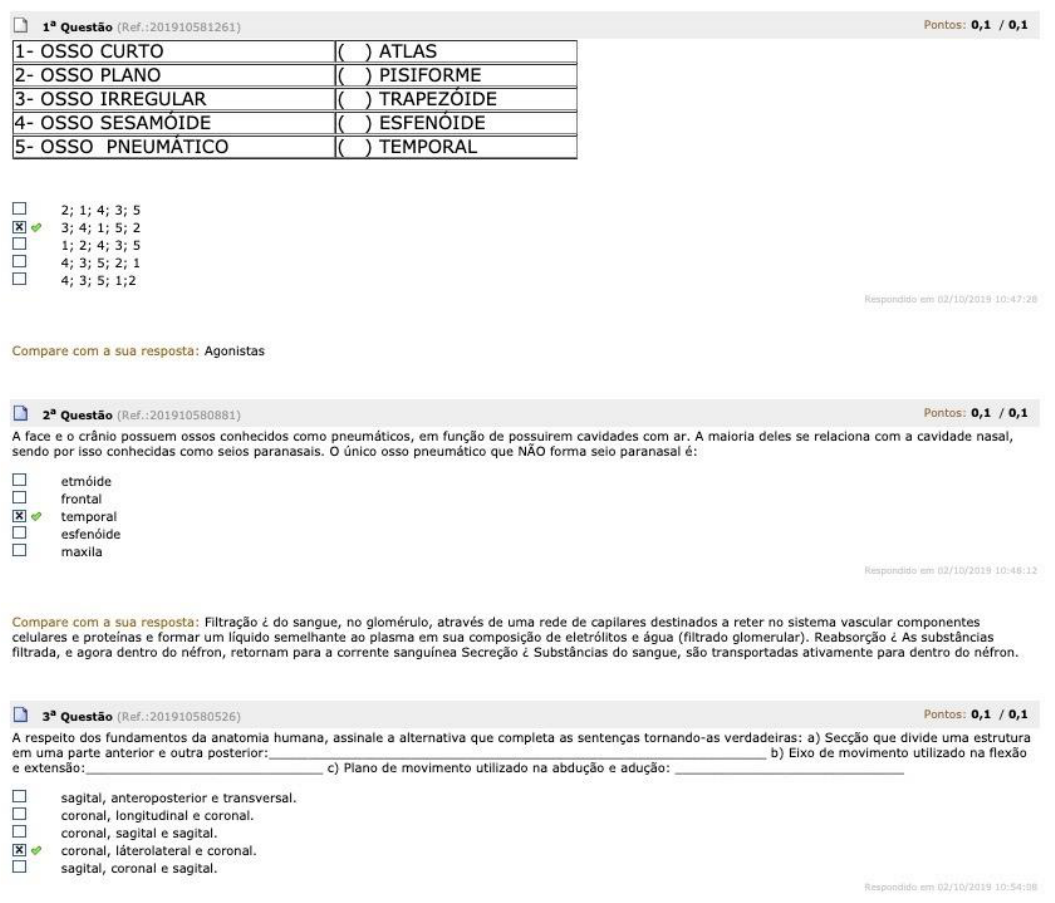 Anatomia Sist Mica Avaliando Aprendizado Anatomia Sist Mica