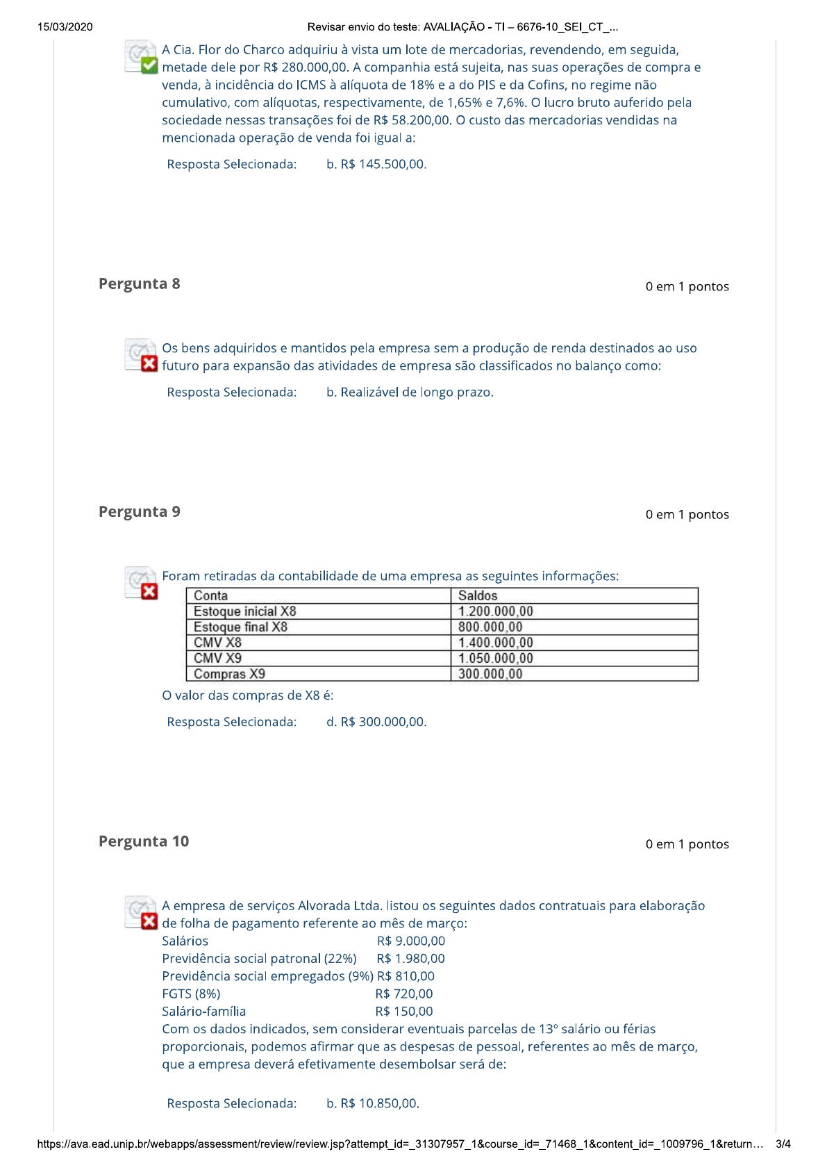 Estudos Diciplinares Xiii Avalia O Contabilidade Geral