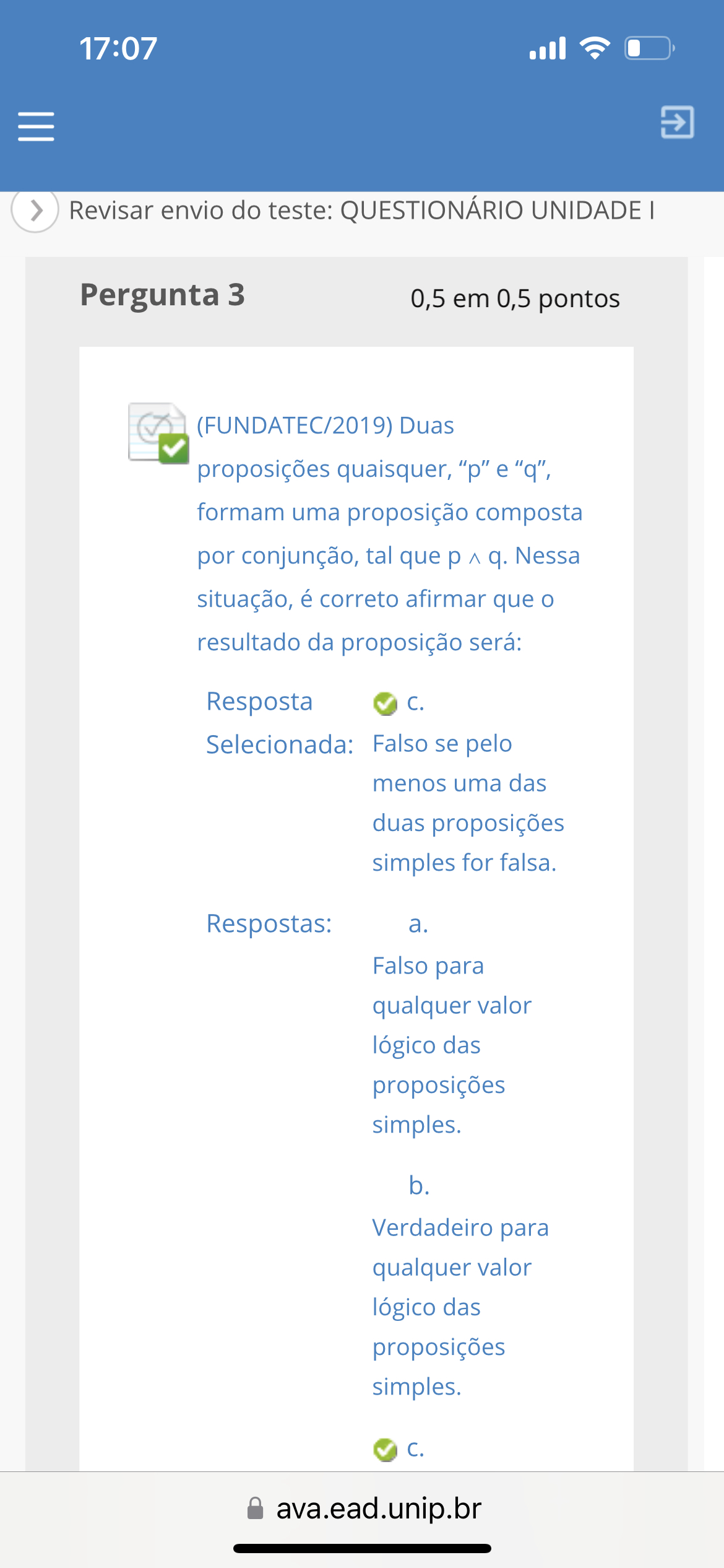 Questionário Estudos disciplinares XII Nutrição