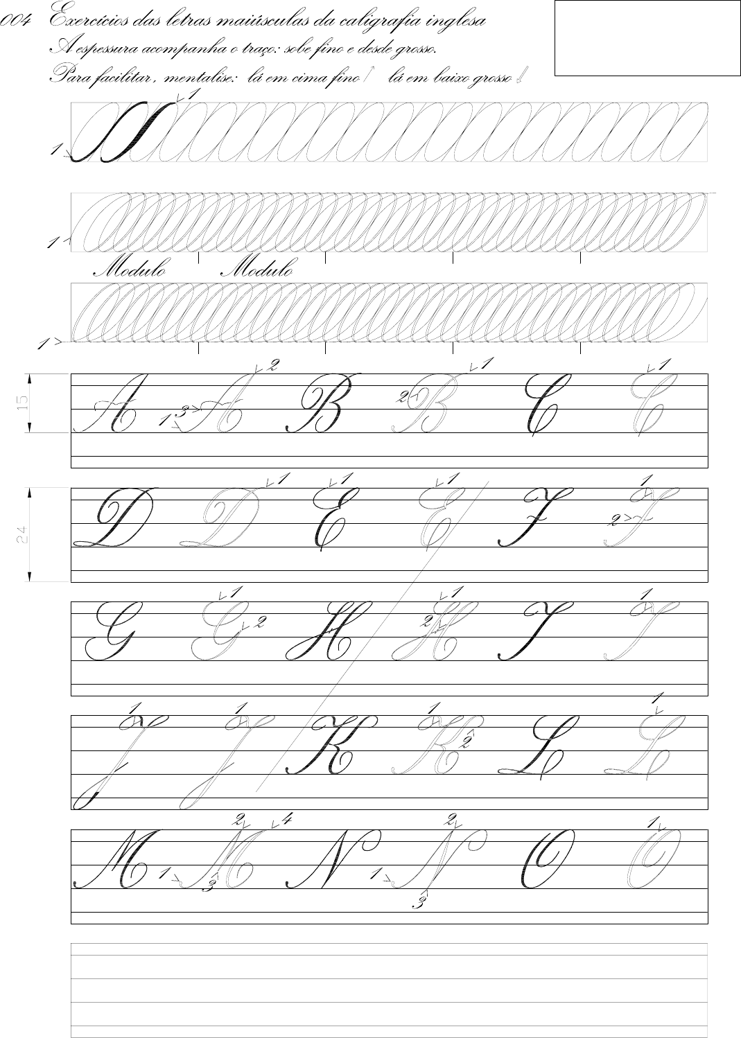 Folhas de Treino para Caligrafia Redação