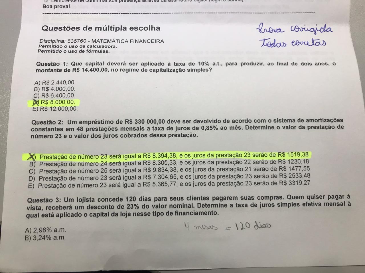 Prova Matematica Financeira Unip Fdplearn