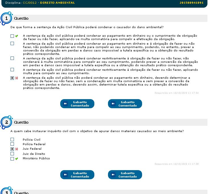 Direito Ambiental Avaliando Aprendizado Direito Ambiental