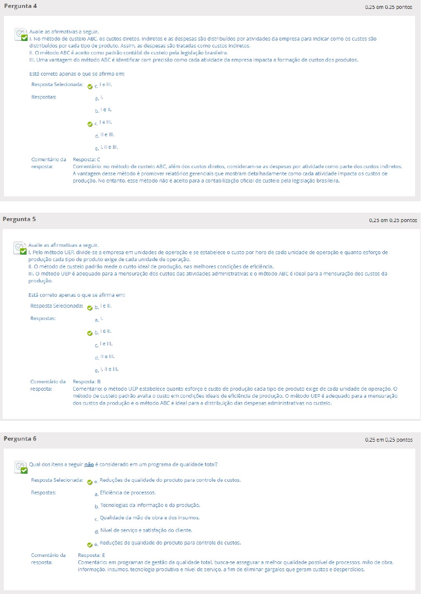 Gest O Estrat Gica De Custos E Forma O De Pre Os Questionario