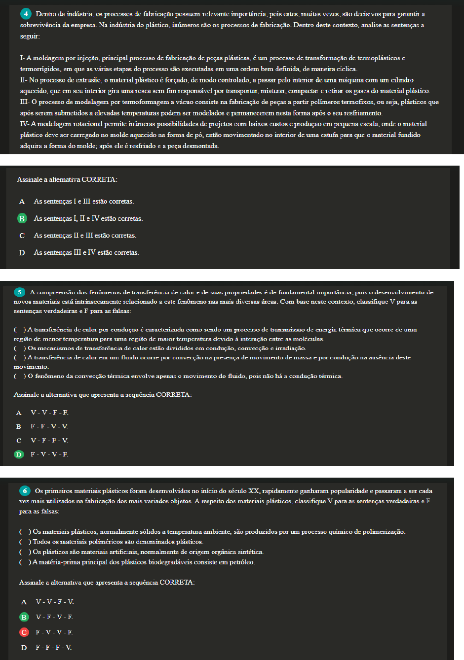 Gabarito Prova 01 Práticas Materiais e Tratamento Térmico Tratamentos