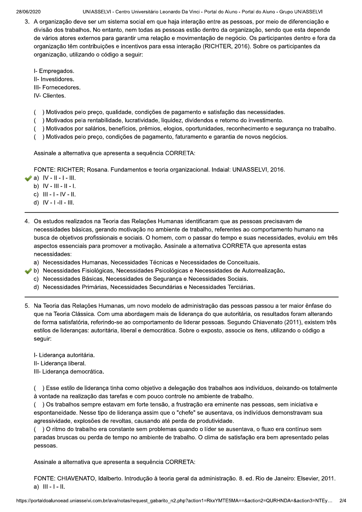 Avaliação II Individual Flex Fundamentos Teoria Organizacional