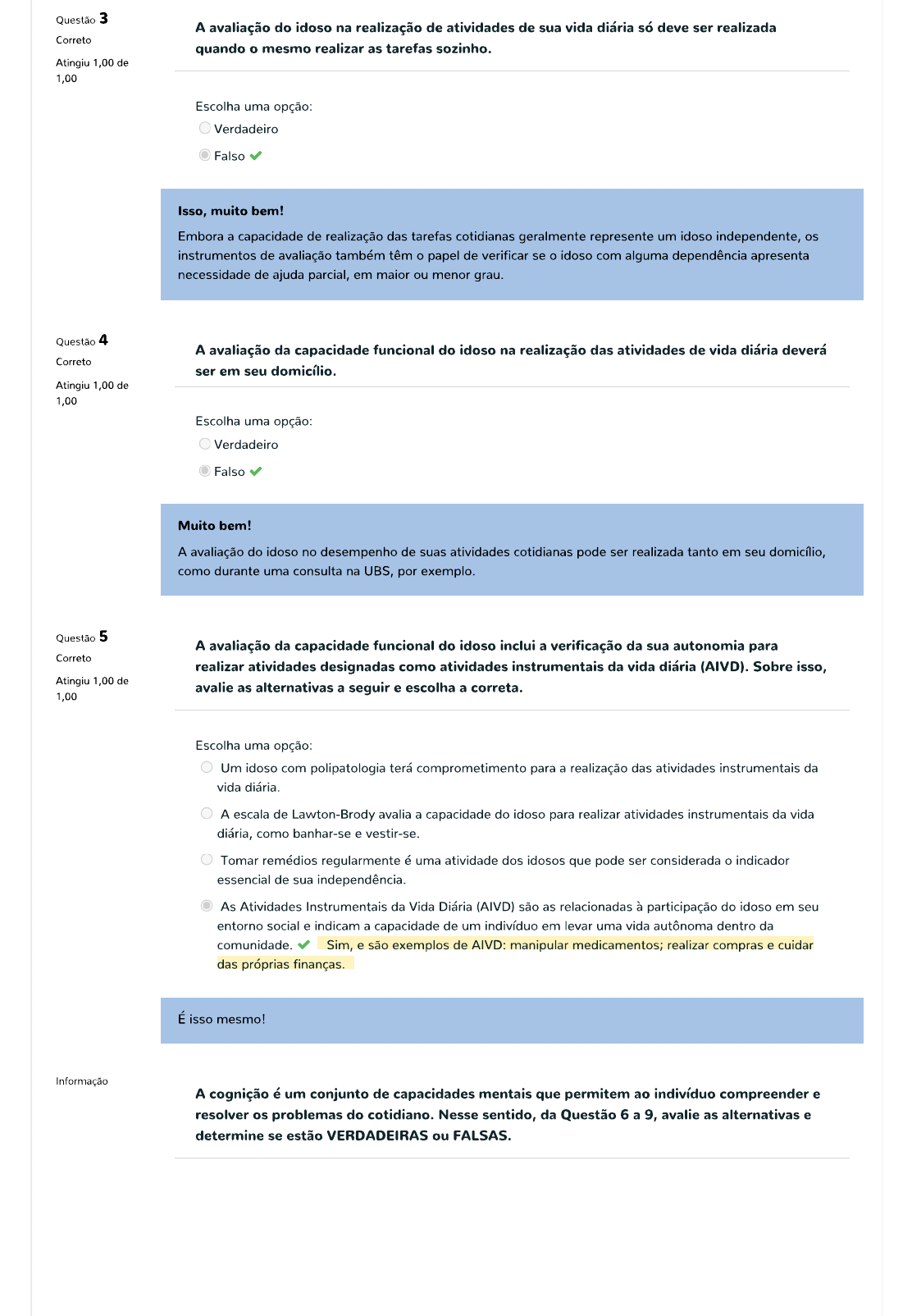 AVALIAÇÃO MULTIDIMENSIONAL DA PESSOA IDOSA Saúde do Idoso