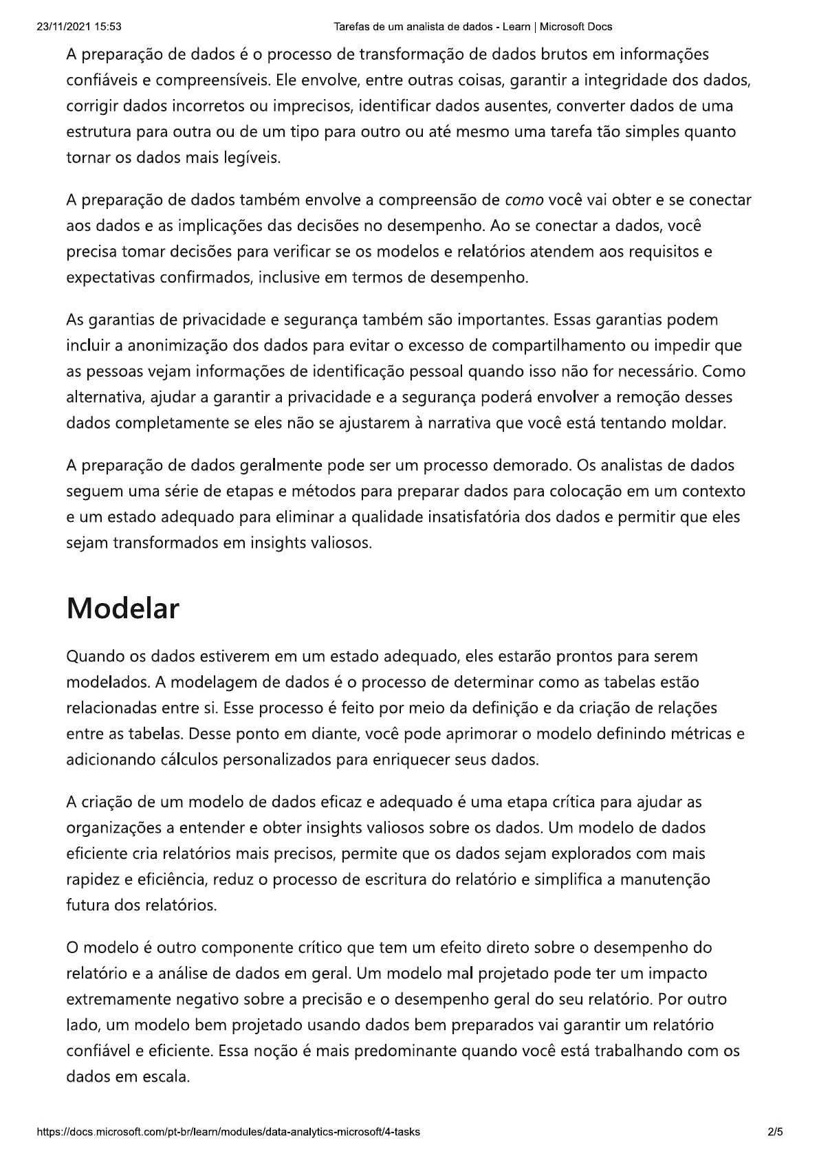 MODULO I UNIDADE 4 TAREFAS DE UM ANALISTA DE DADOS Modelagem De Dados