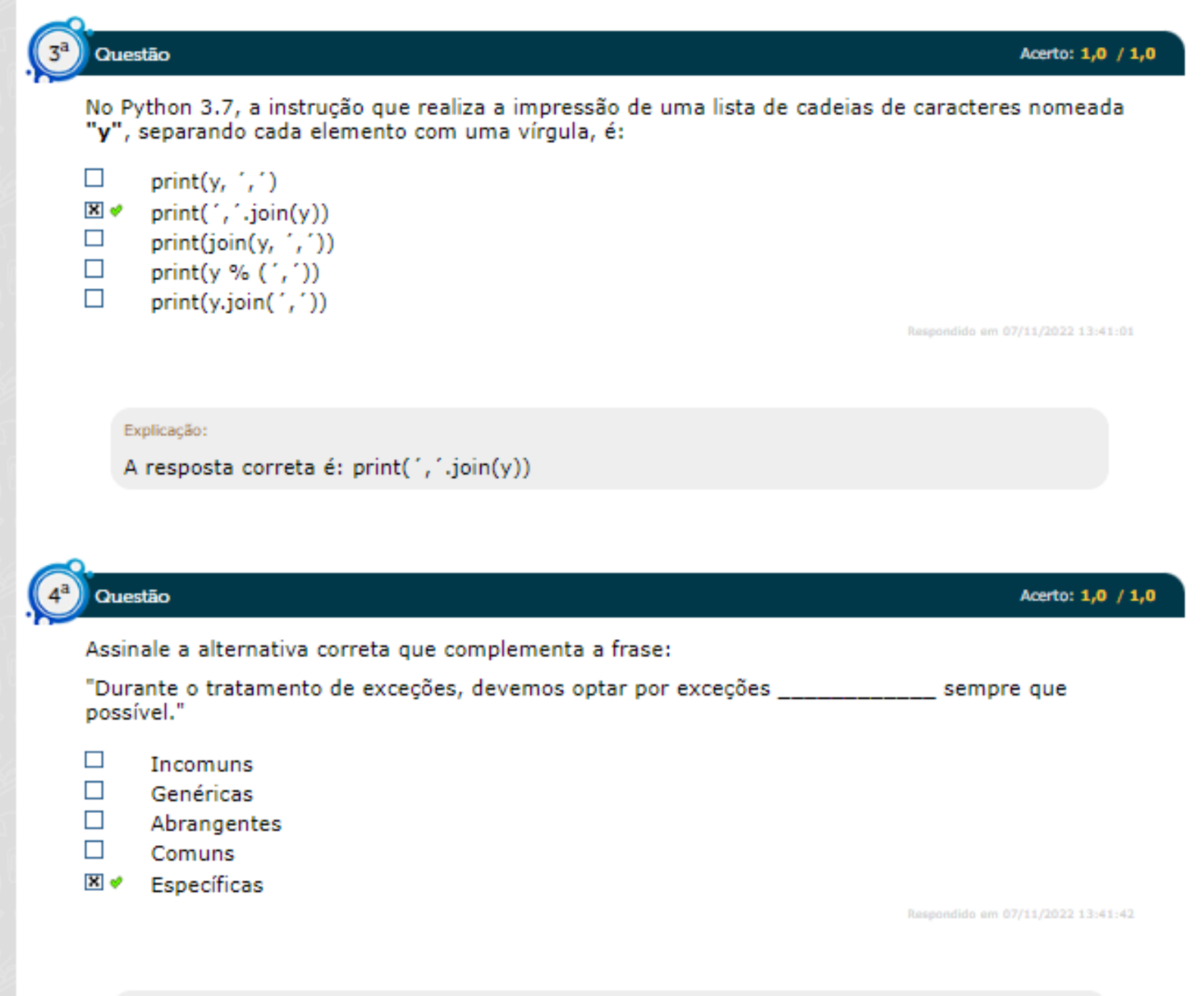 Simulado Est Cio Desenvolvimento R Pido De Aplica Es Em Python