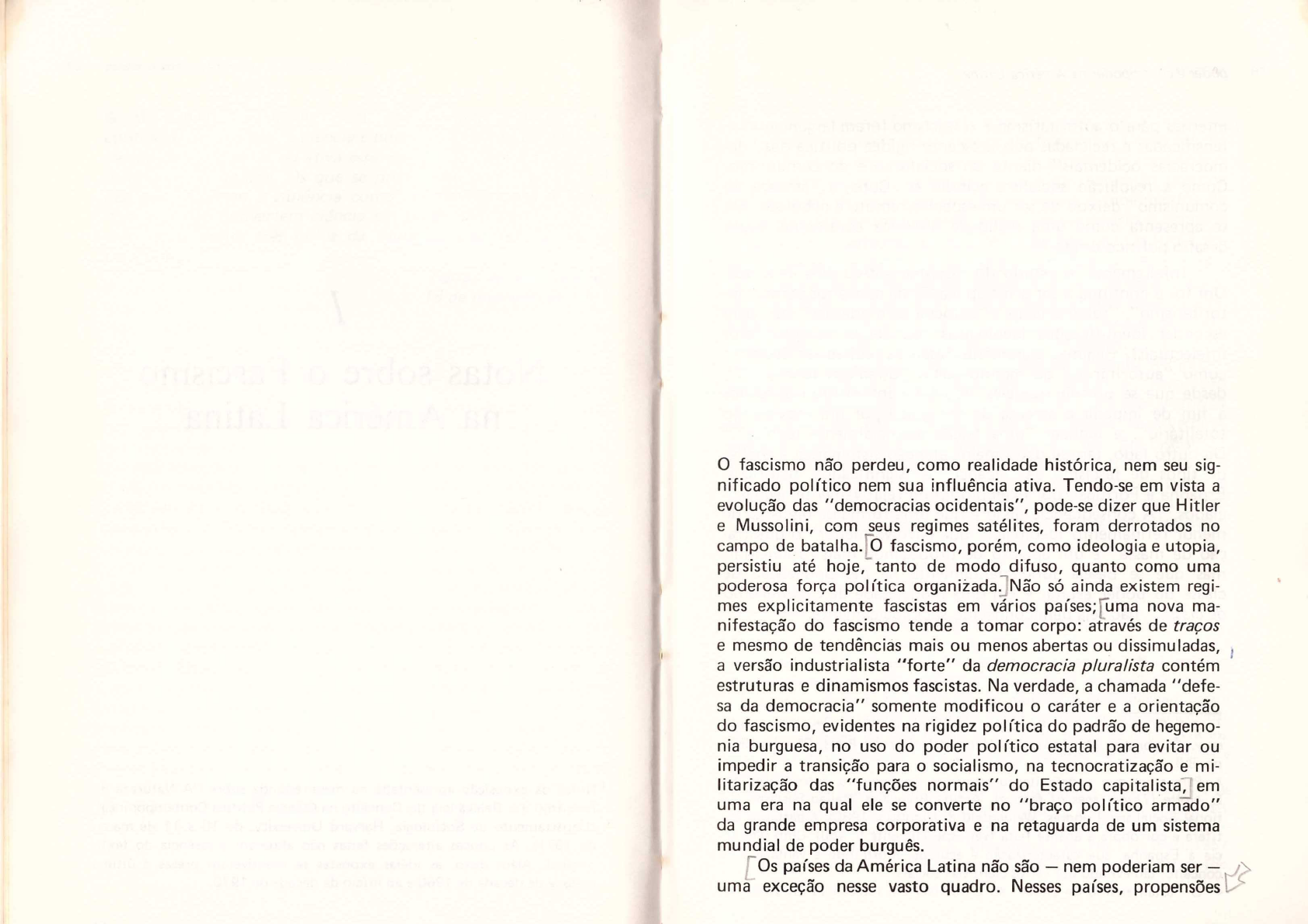 Florestan Fernandes Notas sobre o fascismo na América Latina 1