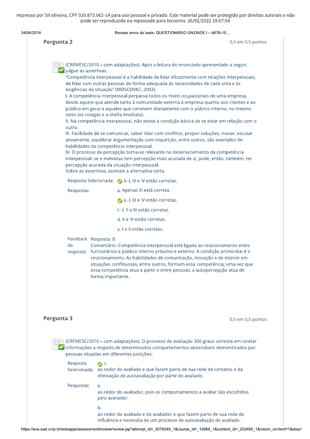 ED XIII QUESTIONARIO I ADMINISTRACAO Estudos Disciplinares XIII