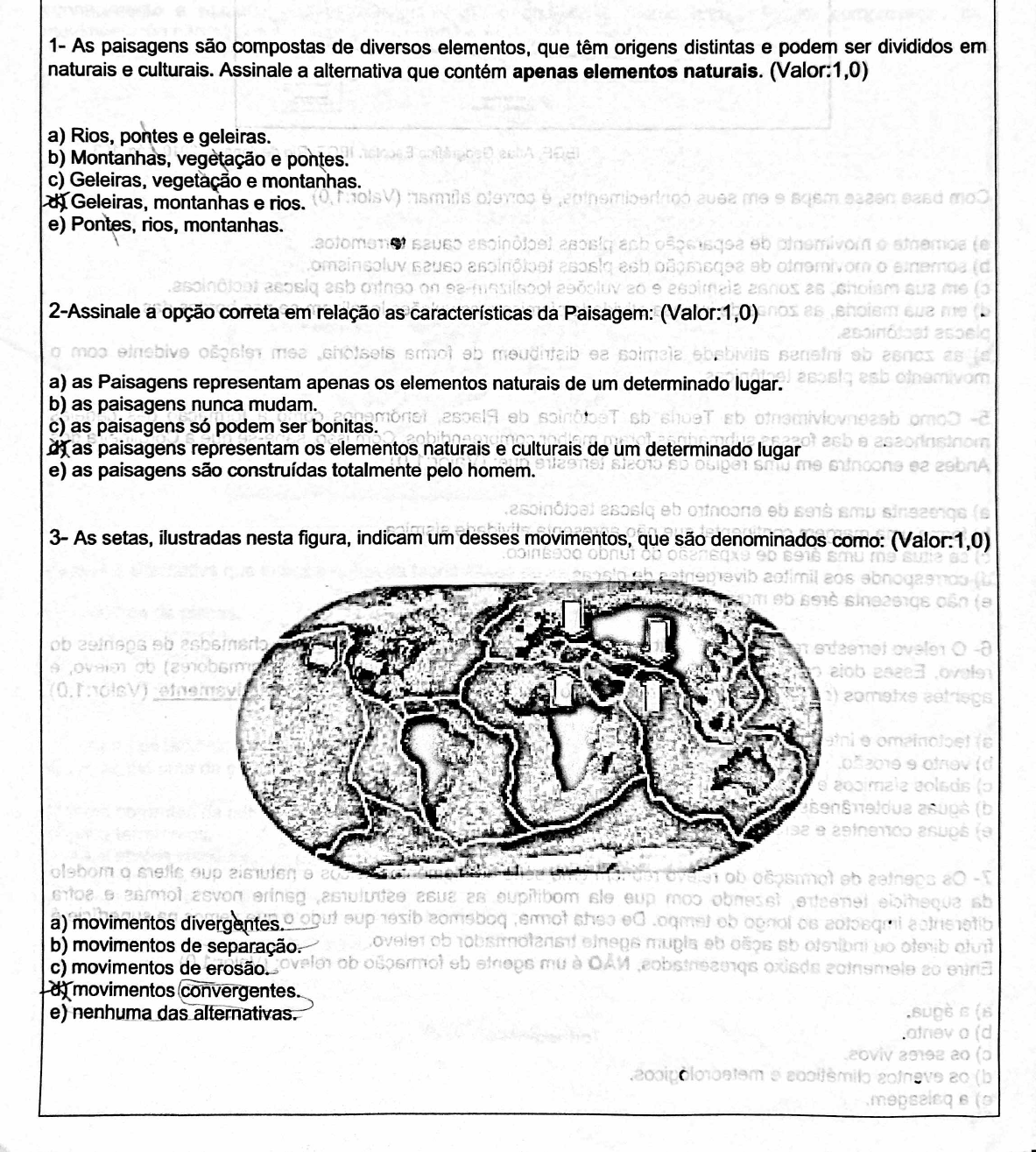 Prova De Geografia Ano Geografia