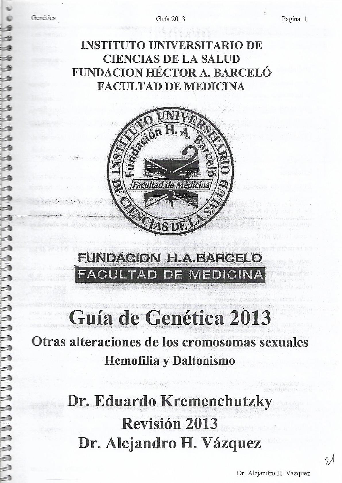 7 HEMOFILIA Y DALTONISMO EDUARDO KREMENCHUTZKY español Genética I