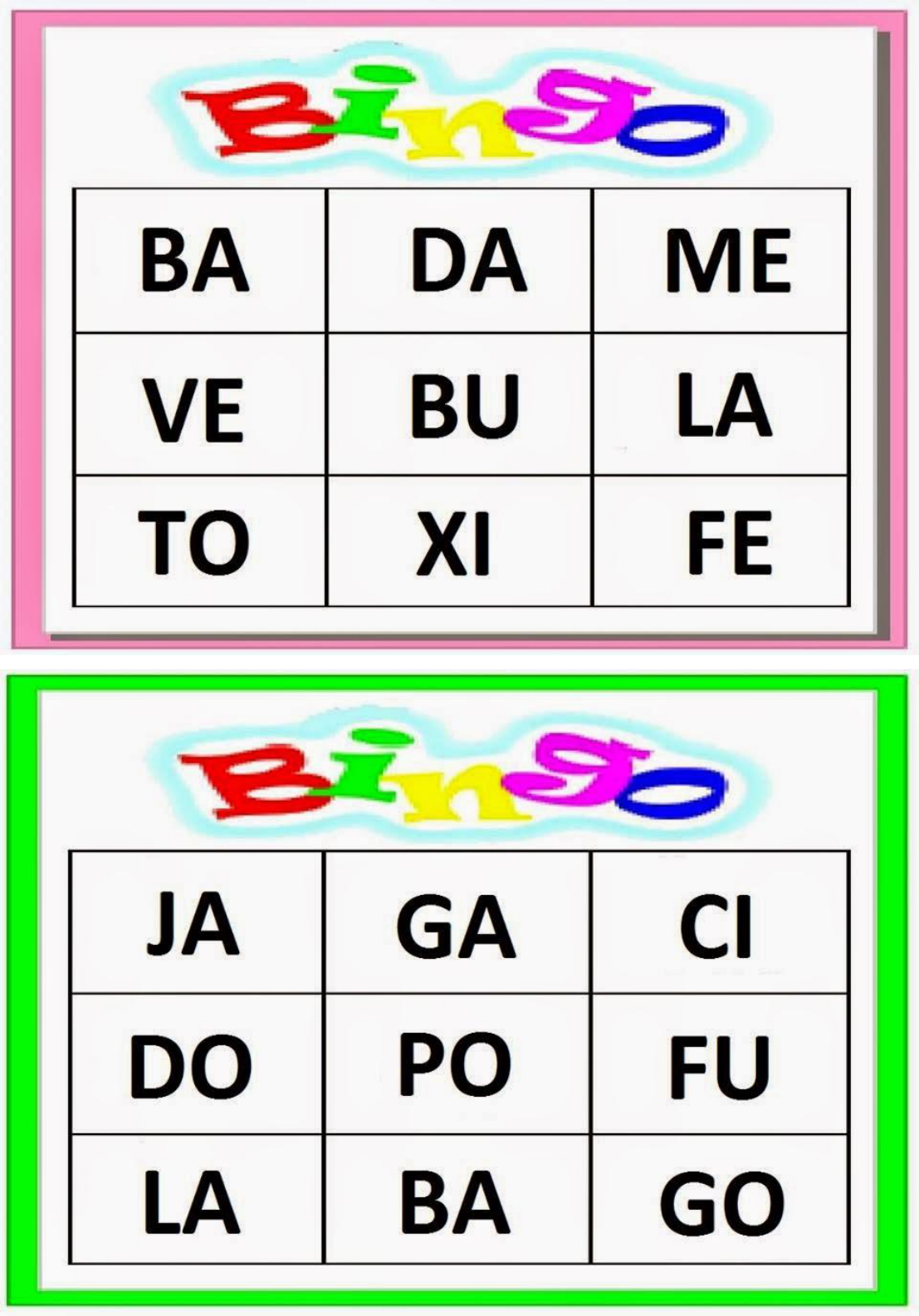 Bingo Sil Bico Docx Pedagogia