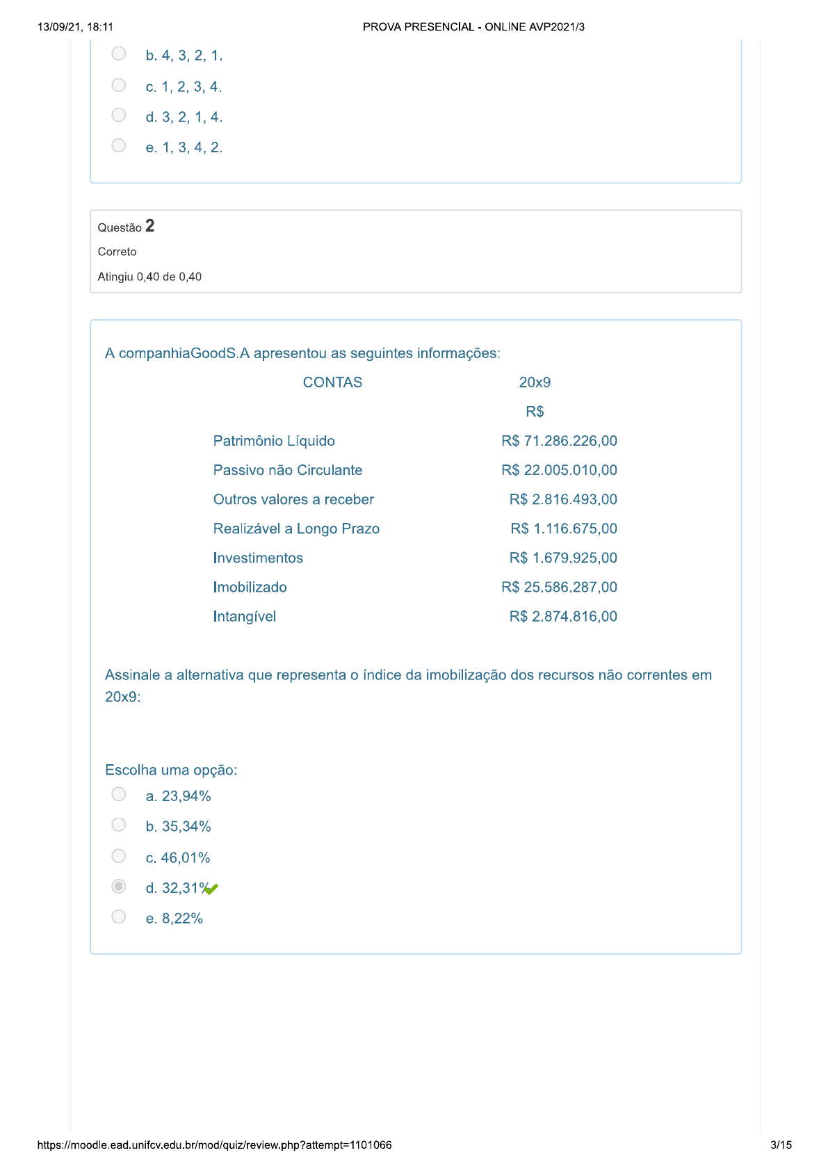 Prova Análise das Demonstrações Contábeis Análise das Demonstrações