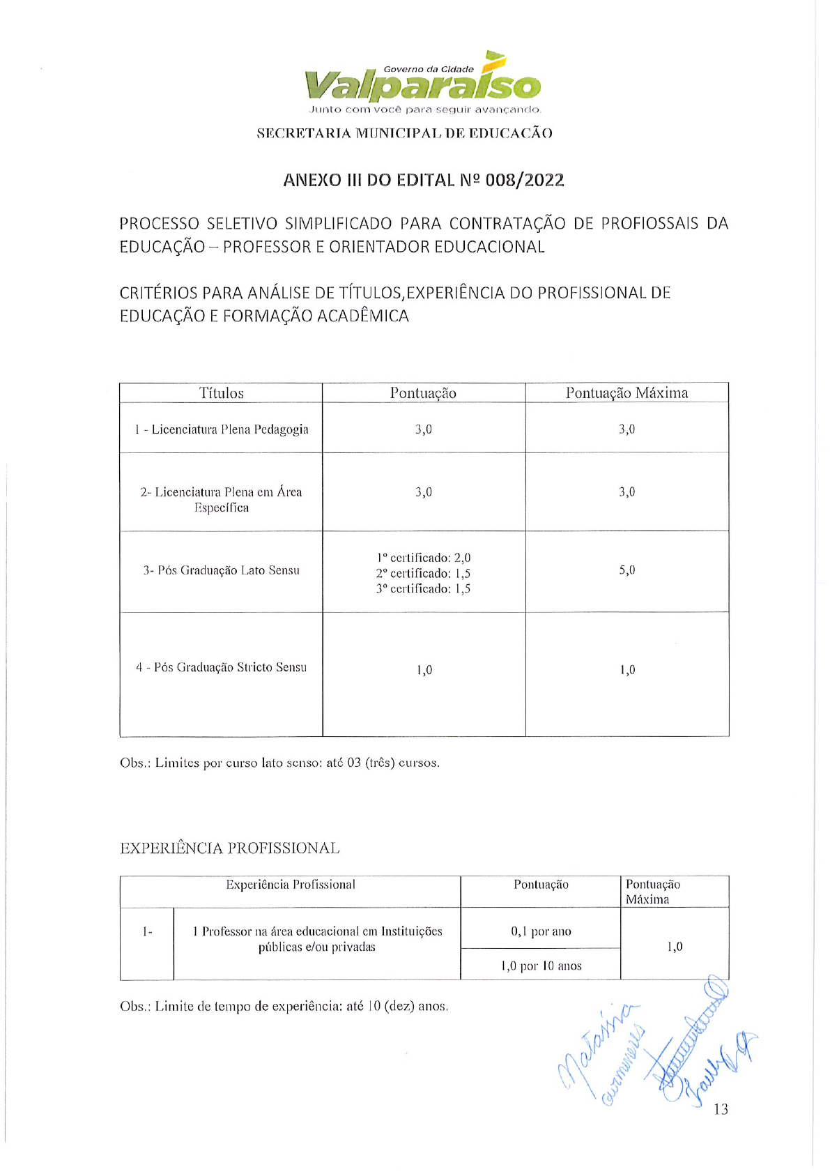 Edital No 008 2022 Processo Seletivo Simplificado Para Profissionais Da