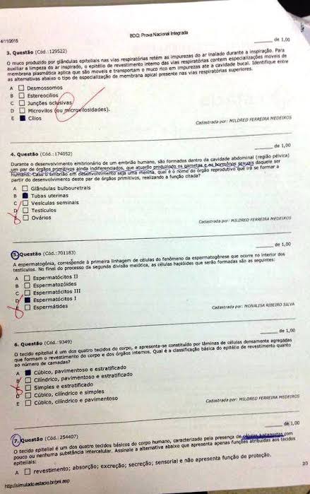 Prova Av Histologia E Embriologia Biologia Histologia E The Best Porn