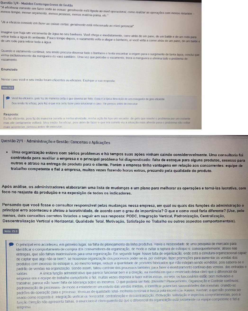 Prova Discursiva Modelos Cont De Gest Adm E Gest Modelos