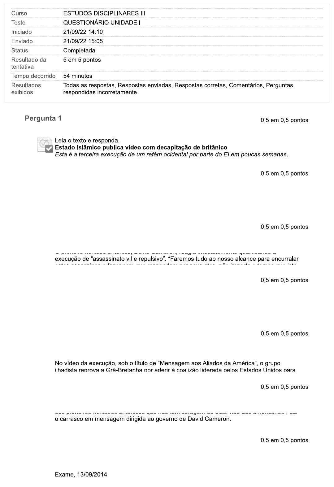 ESTUDOS DISCIPLINARES III Unid 1 Estudos Disciplinares III