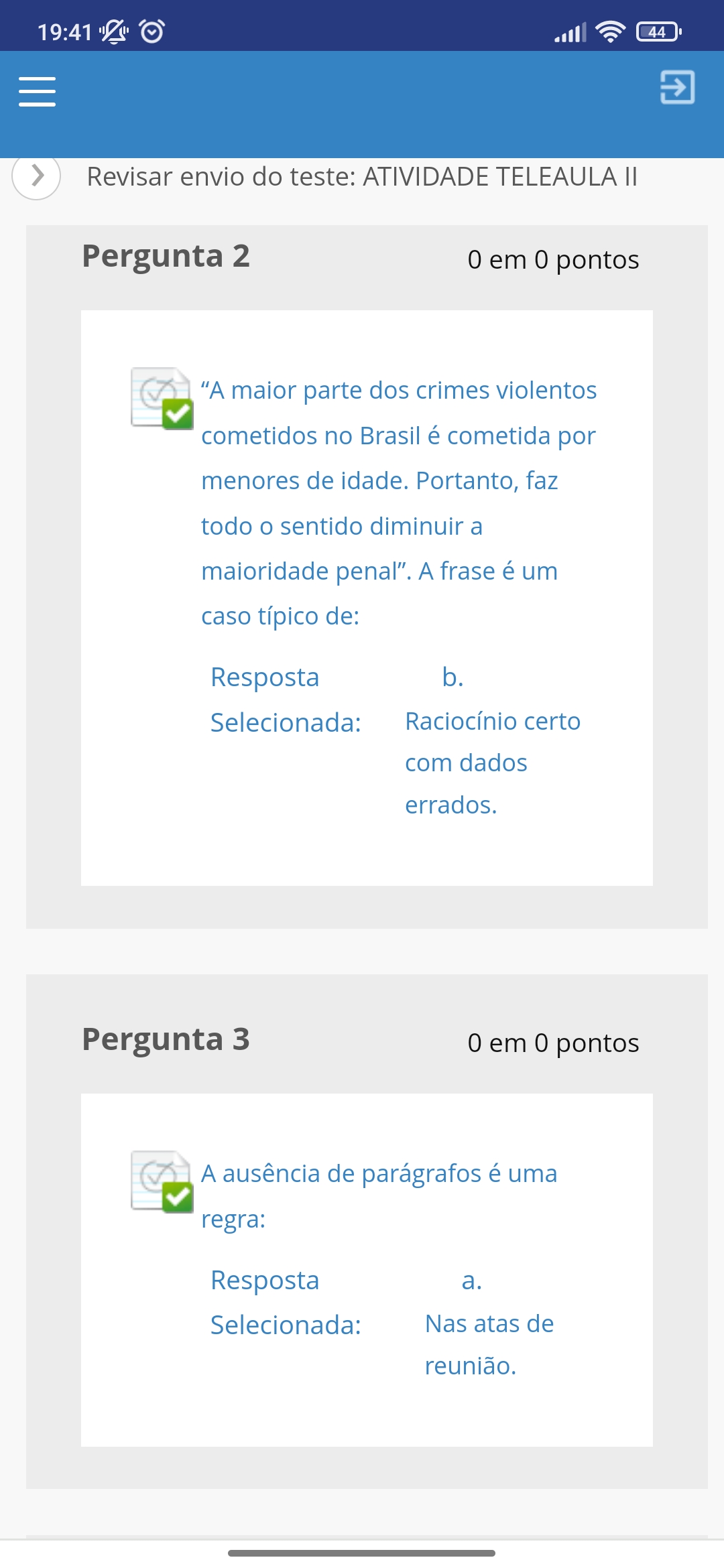 atividade tele aula II parte 2 Comunicação e Expressão