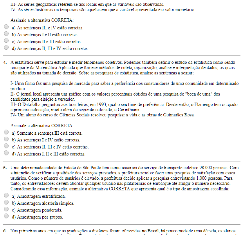 PROVA METODOS AVALIAÇÃO FLEX Métodos Quantitativos