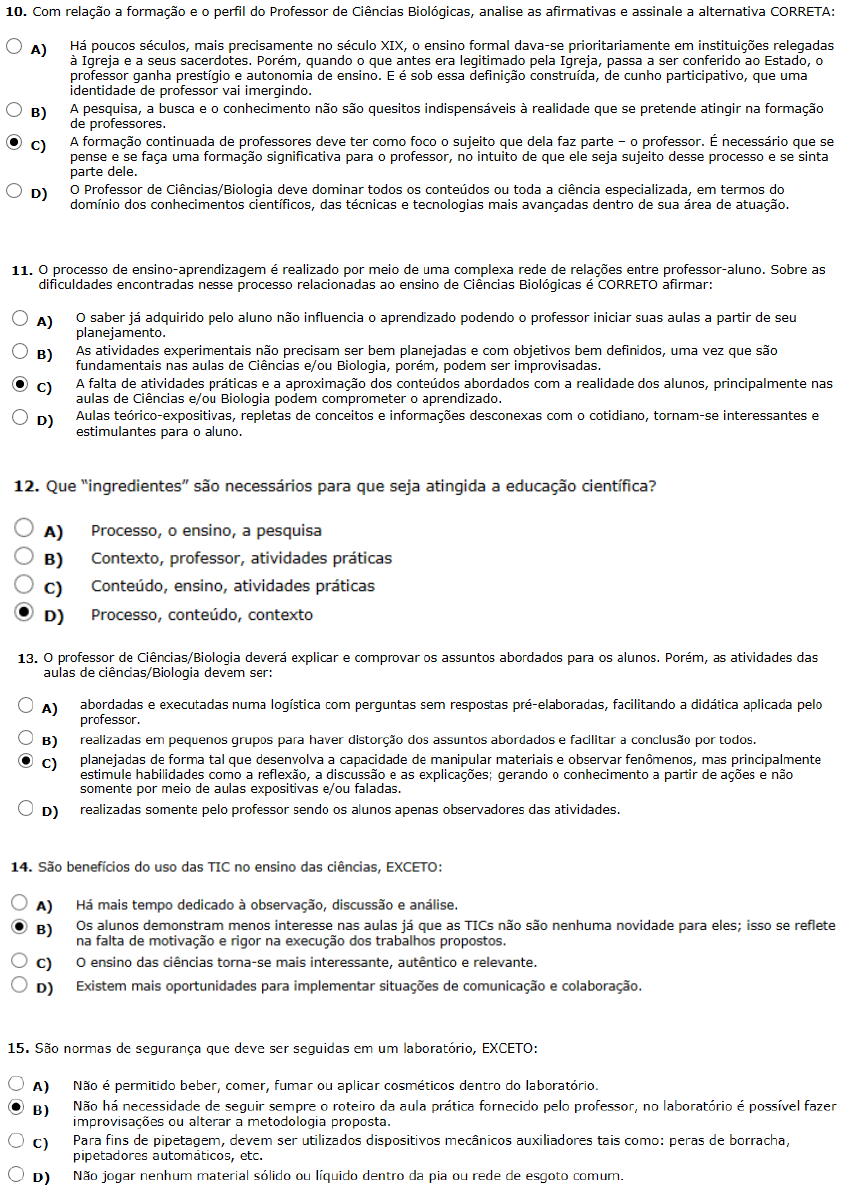 avaliação 2 Metodológia do Ensino de Ciências Biológicas e da Natureza