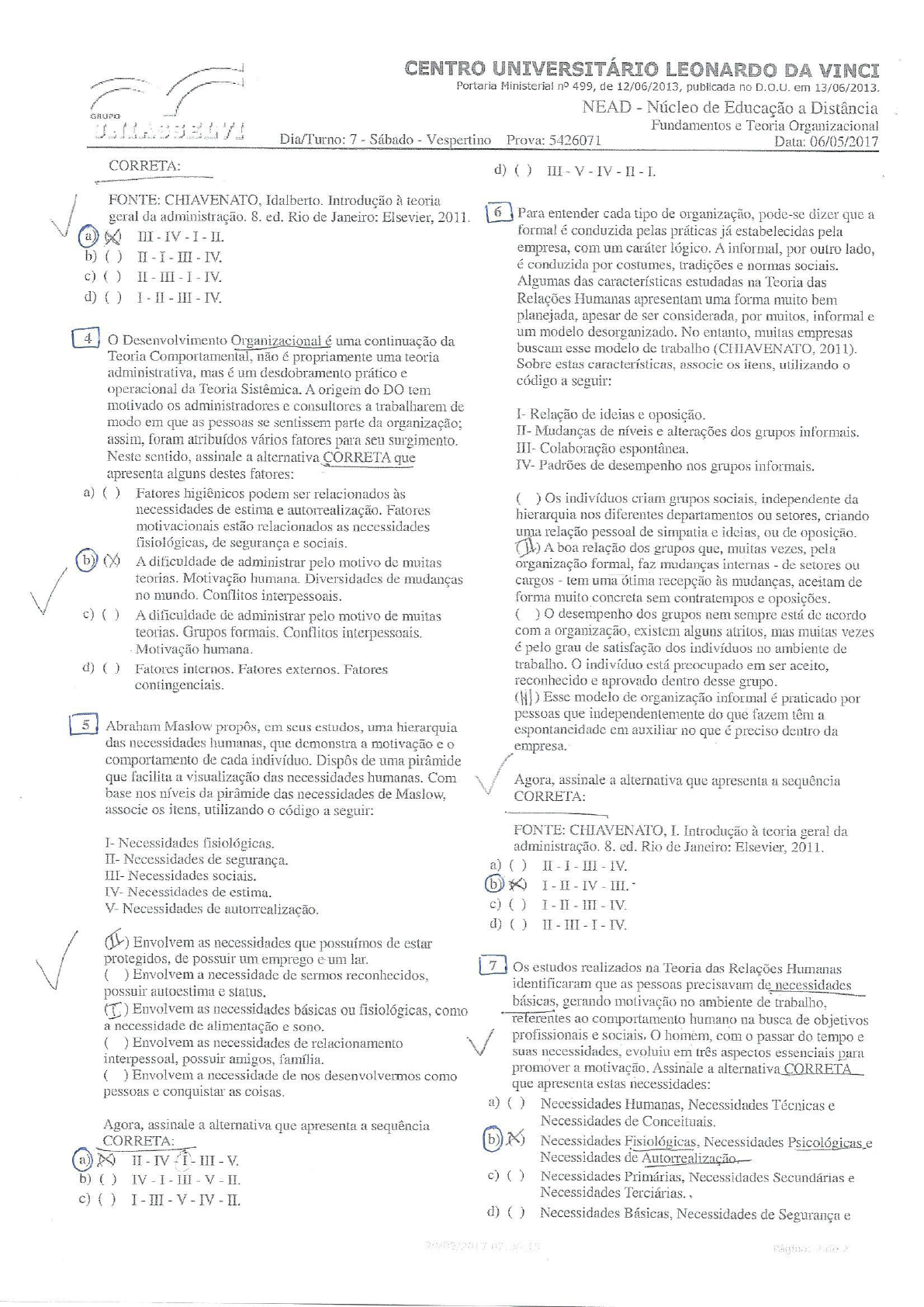 Aval II Fundamentos E Teoria Organizacional Uniasselvi 2 Prova