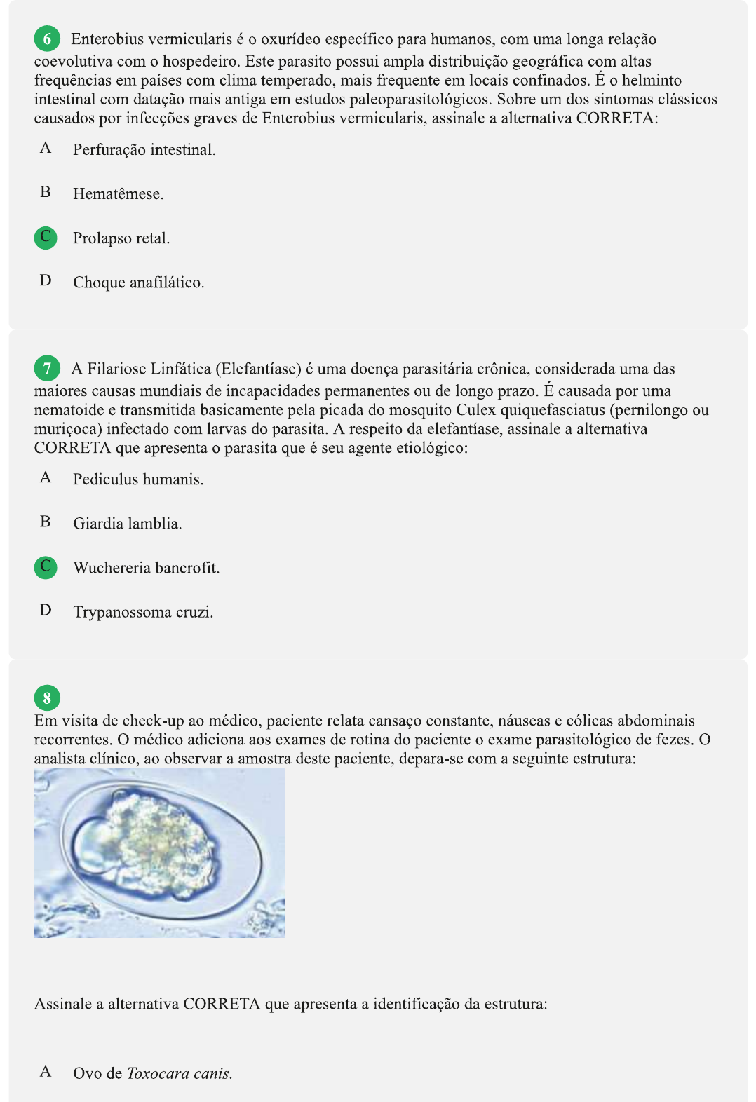 Prova I Parasitologia Clínica 17528 Parasitologia Clínica