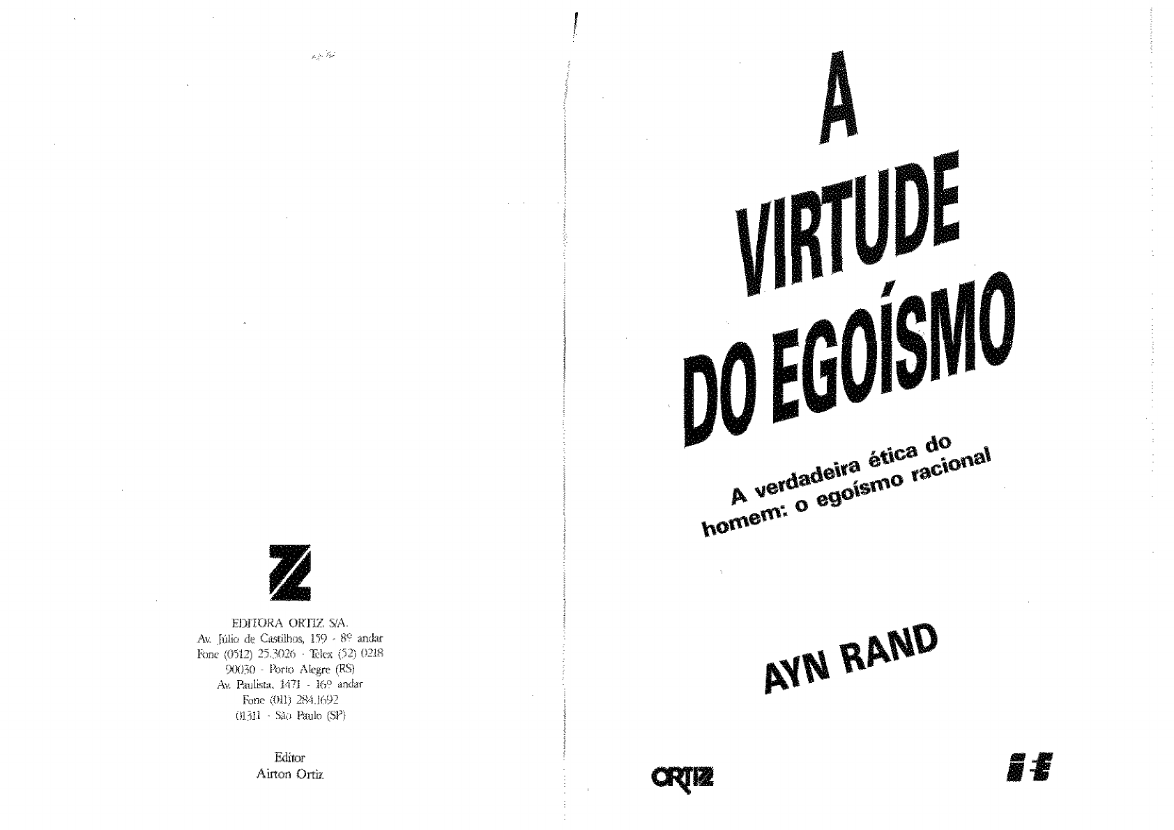 A Virtude do Egoísmo Ayn Rand 2 História Econômica Geral