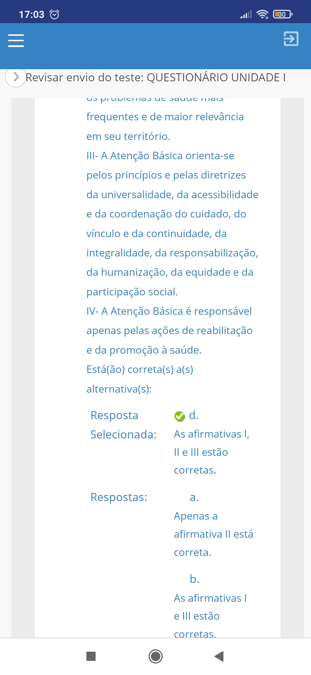 questionário 1 Tópicos de Atuação Profissional