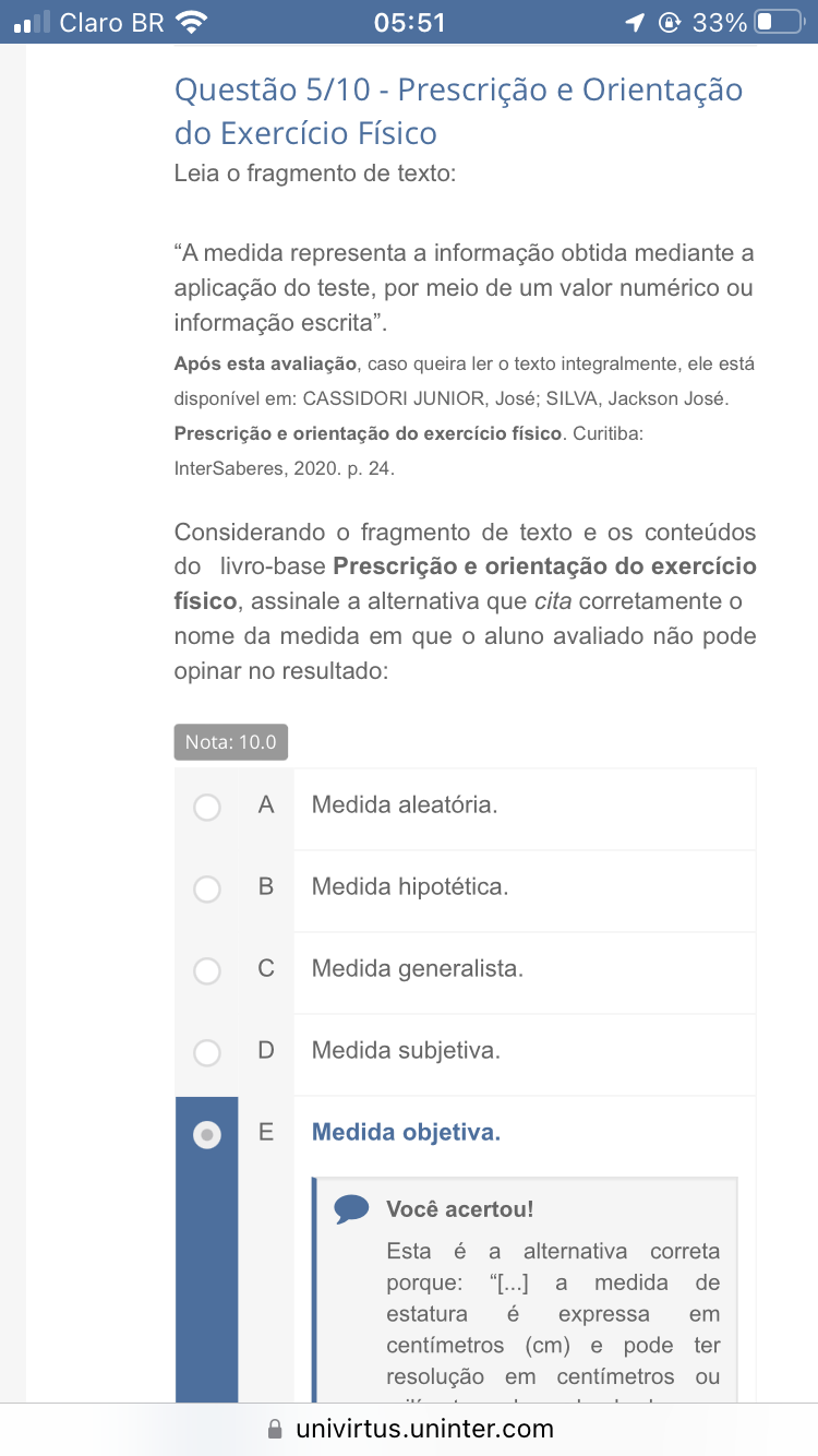 Apol prescrição e orientação do exercício físico Prescrição