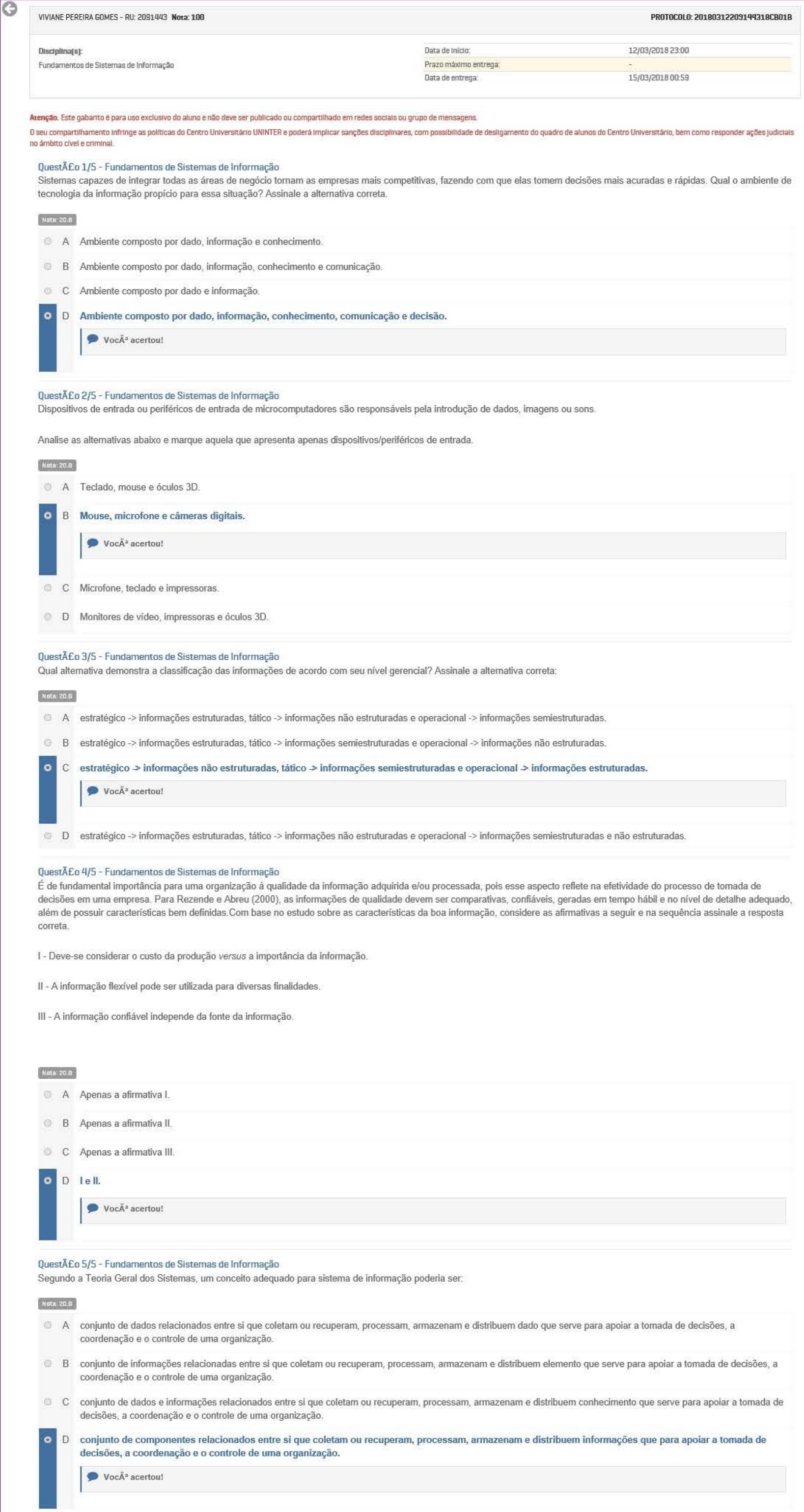 Apol Fund De Sistemas Fundamentos De Sistemas De Informa O