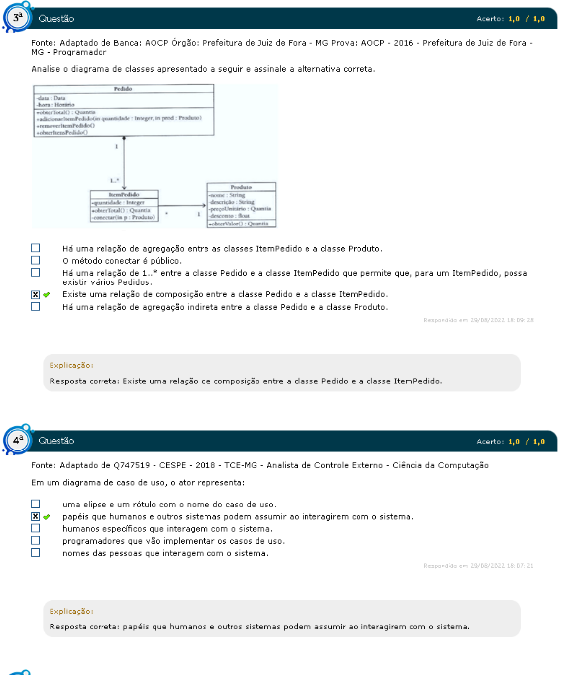 Simulado Av Modelagem De Sistemas Uml Modelagem De Sistemas